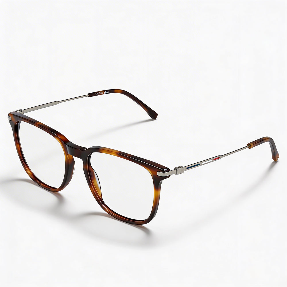 Lacoste Modern Unisex Havana Acetate Frame Polycarbonate Lens UV Protected Sunglasses 54mm