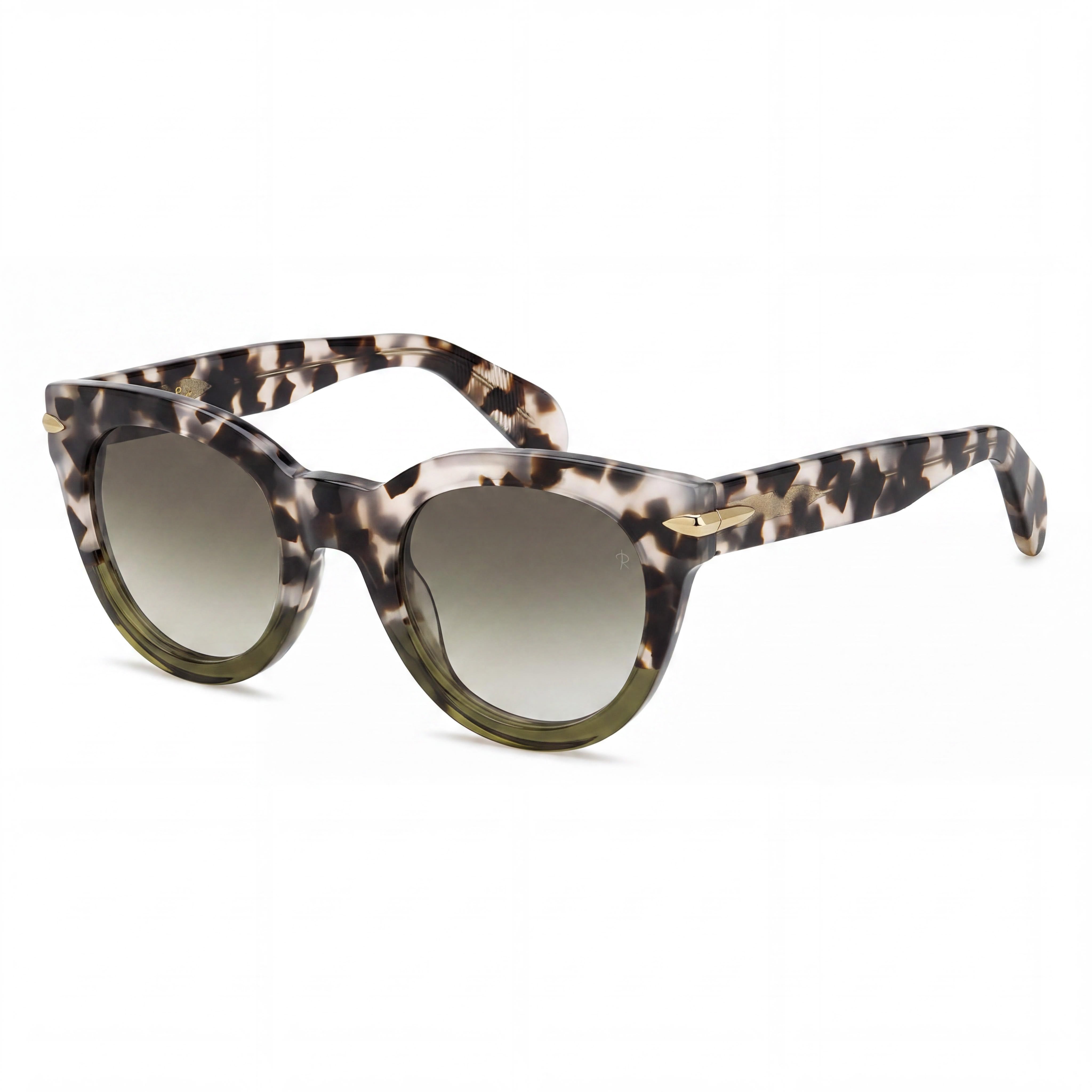 Gafas de sol de metal Rag & Bone Rnb 1015/S para mujer con montura gris, lentes no polarizadas con protección UV y sombreado verde (50 mm), Photo 1