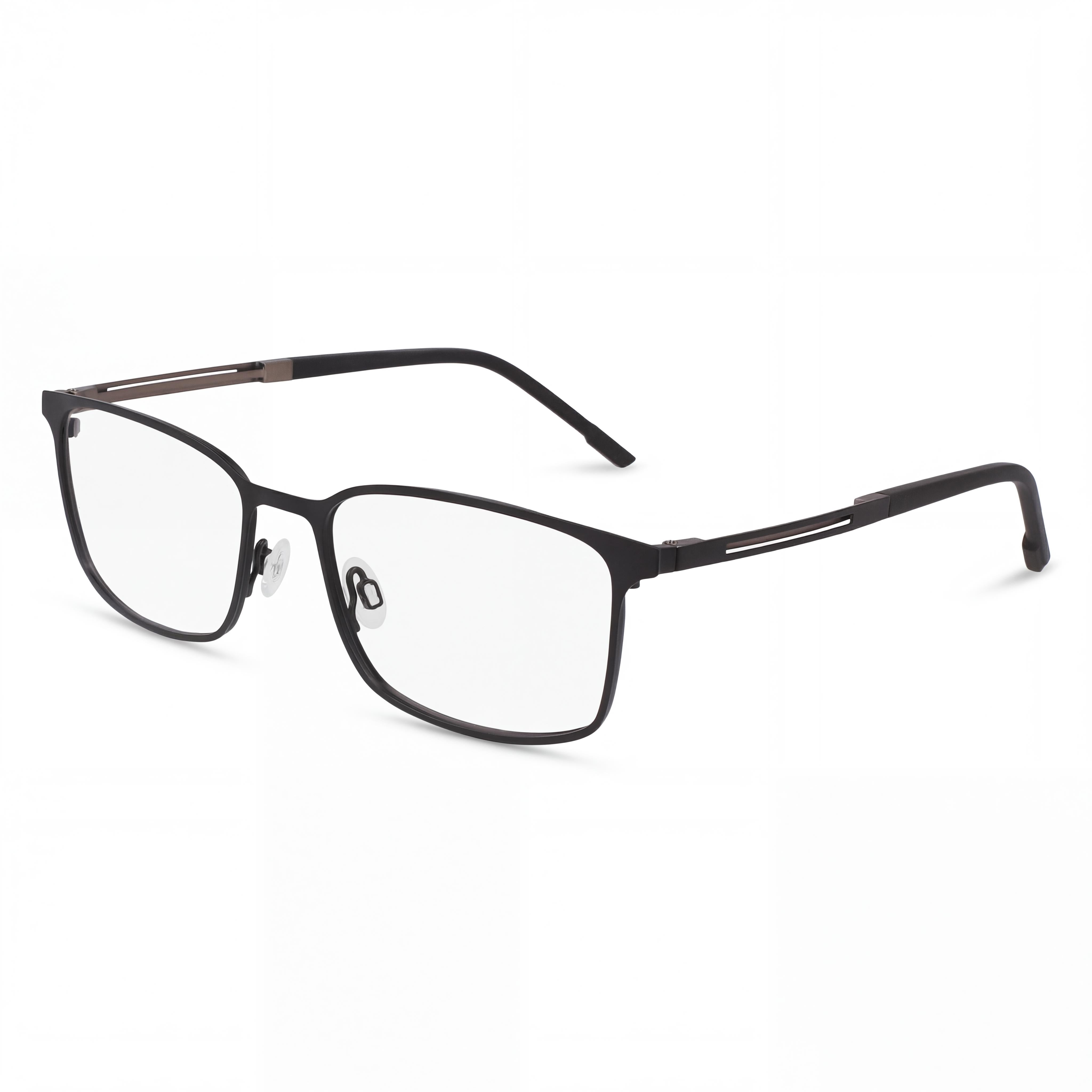 Gafas Flexon para hombre con montura FLEXON en negro mate y gris plomo, lentes multicolores, talla 2-18-145, Photo 1