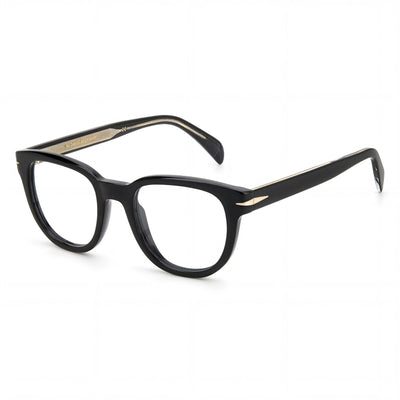 David Beckham DB 7097 Unisex Eyewear with Black Plastic Frame and Polycarbonate Lenses, 50mm Lens Width