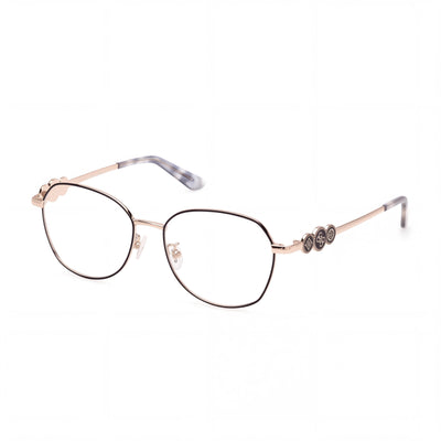 GUESS Gu50256-d Gafas de Mujer con Montura Negra Mate, Lente de 52 mm, Puente de 16 mm y Patillas de 140 mm