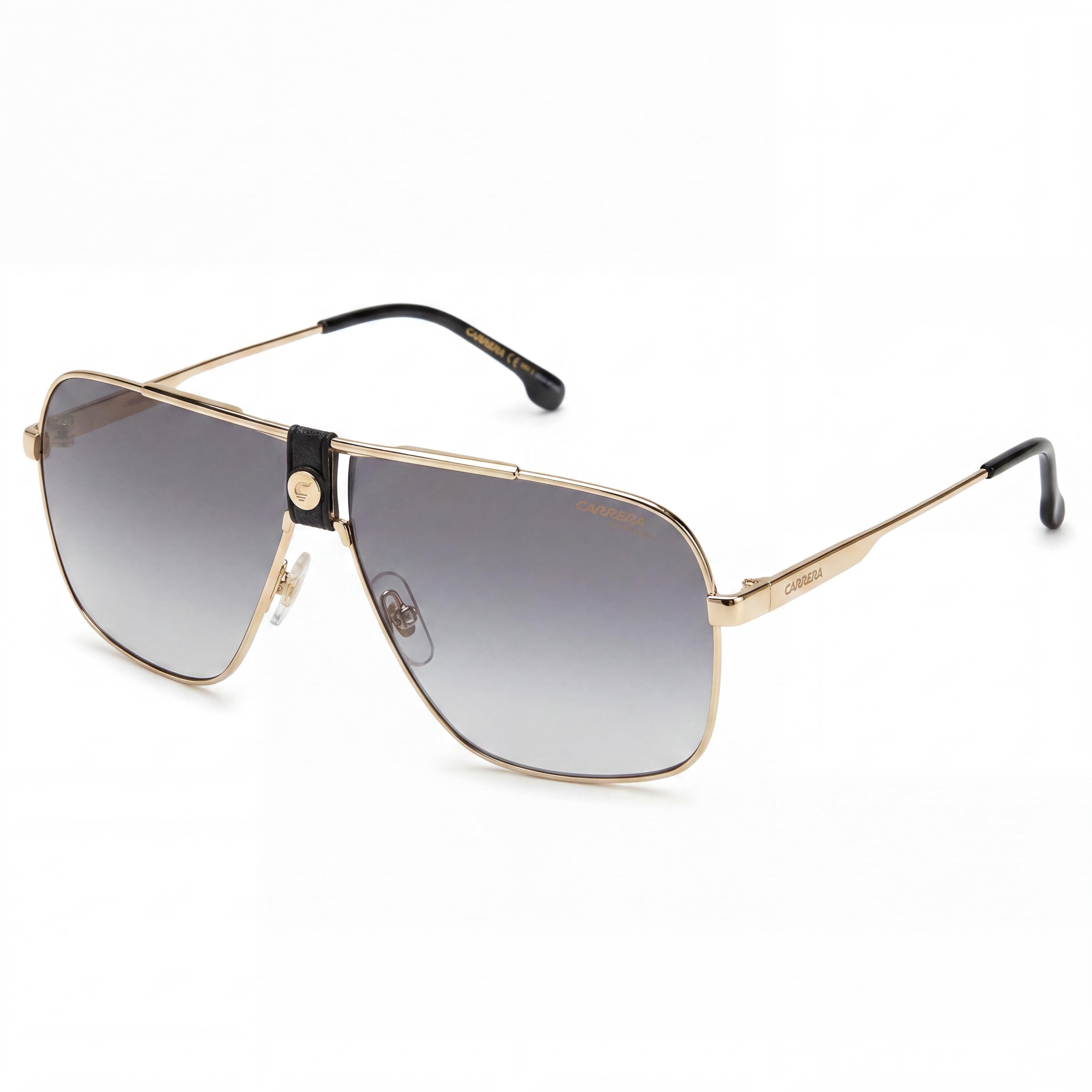Carrera 1018/S Unisex Metal Navigator UV Protection Sunglasses, Black Gold Frame, Green Gradient Lenses 63mm, Photo 1
