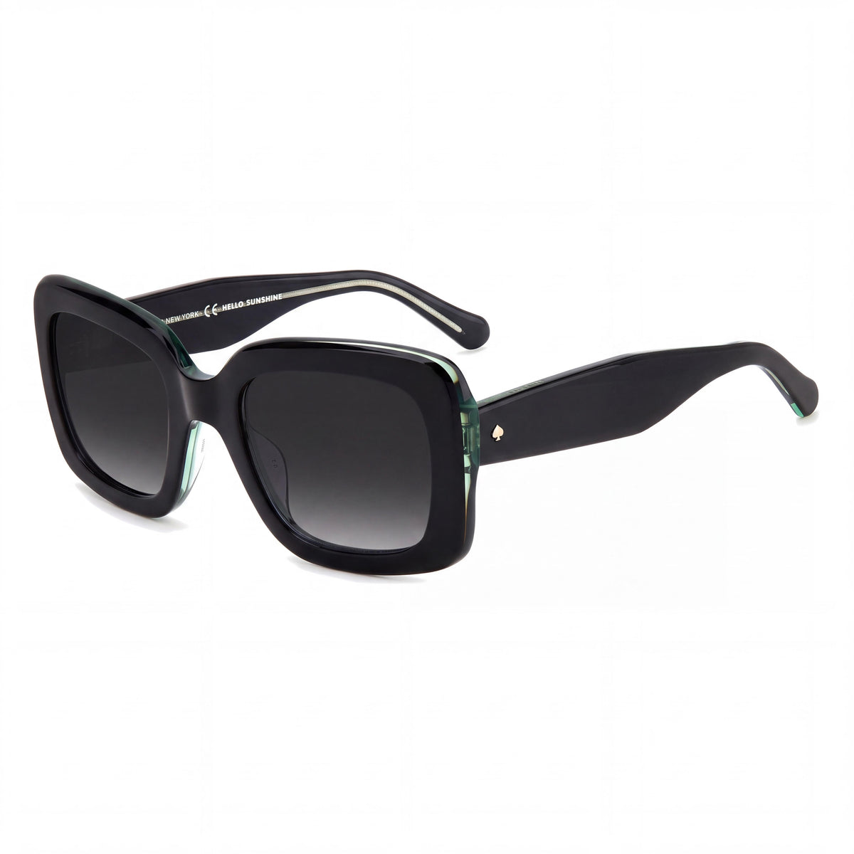kate spade new york Bellamy/S Women's Plastic Frame Sunglasses, Black Dark Grey Shaded Gradient Lenses, 100% UV Protection, 52mm, Photo 1