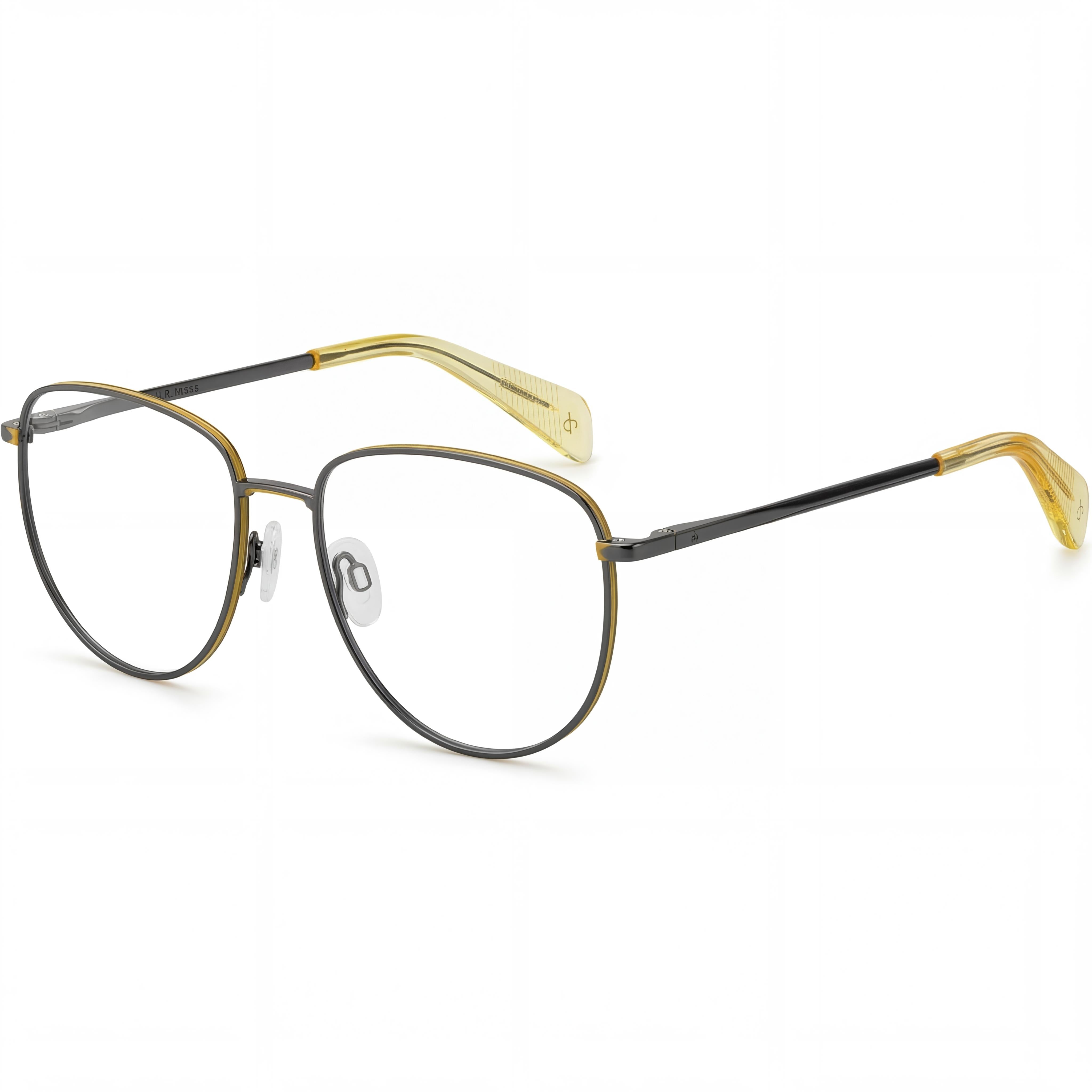 Rag & Bone Rnb 7017 Women's Dark Ruthenium Eyewear with Polycarbonate Lenses, 56mm Lens Width, 17mm Bridge Width, 145mm Temple Length, Photo 1