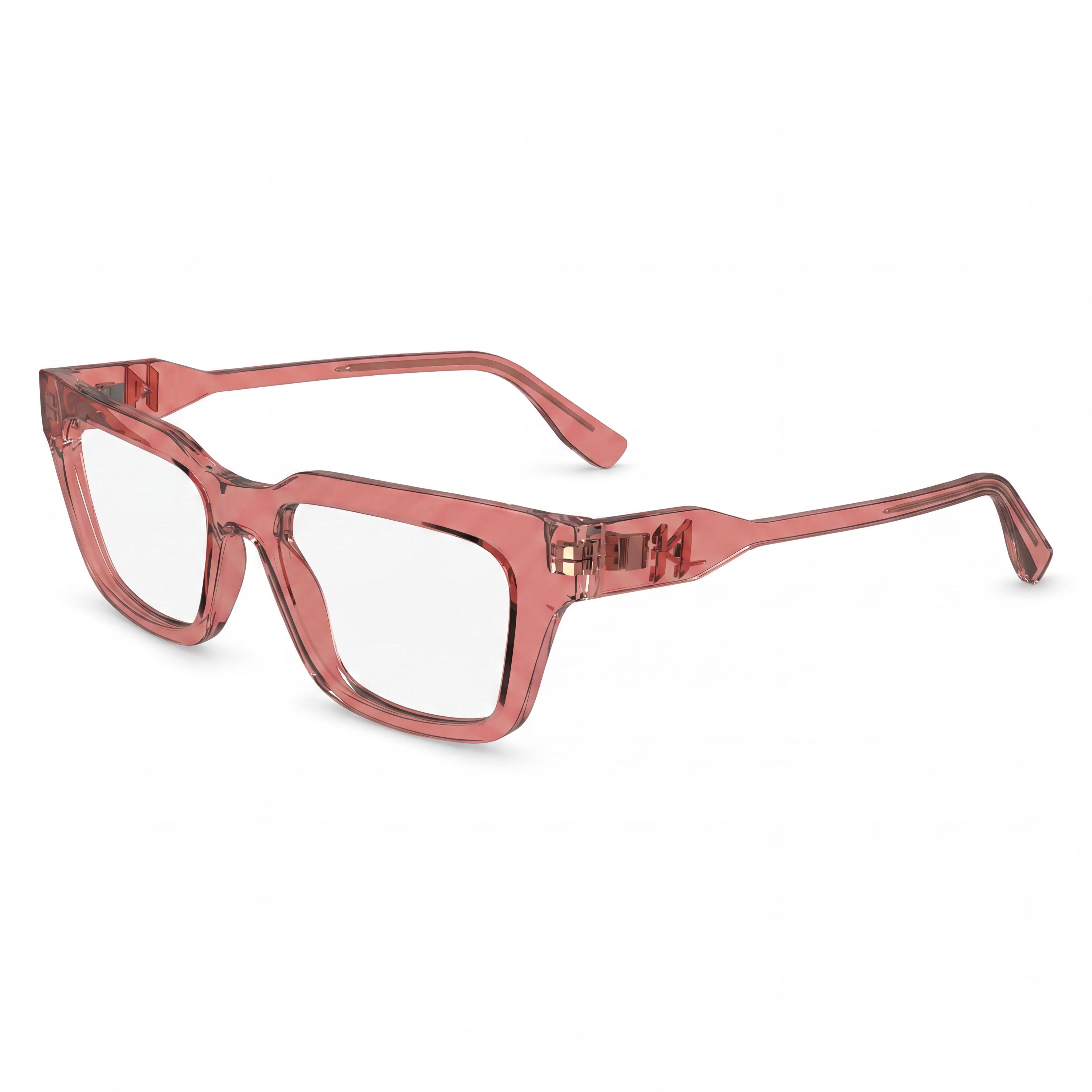 KARL LAGERFELD KL6152 Gafas de Estilo Moderno para Mujer con Montura de Plástico Inyectado Rosa y Cristales Rosas a Juego 52mm, Photo 1
