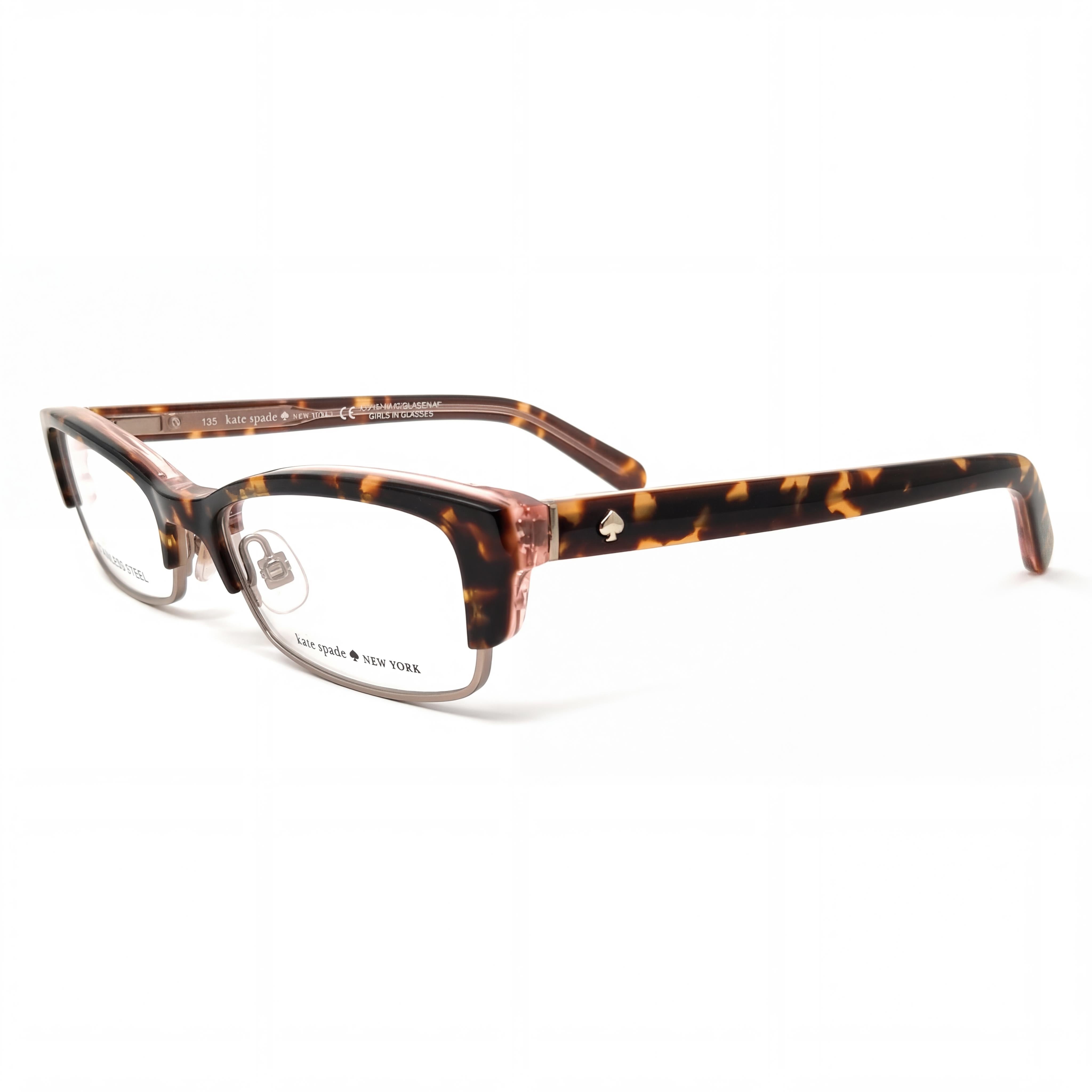 Kate Spade New York Joetta Gafas Rectangulares Unisex con Montura Metálica, Tortoise Blush, Talla 52-18-135, Photo 1