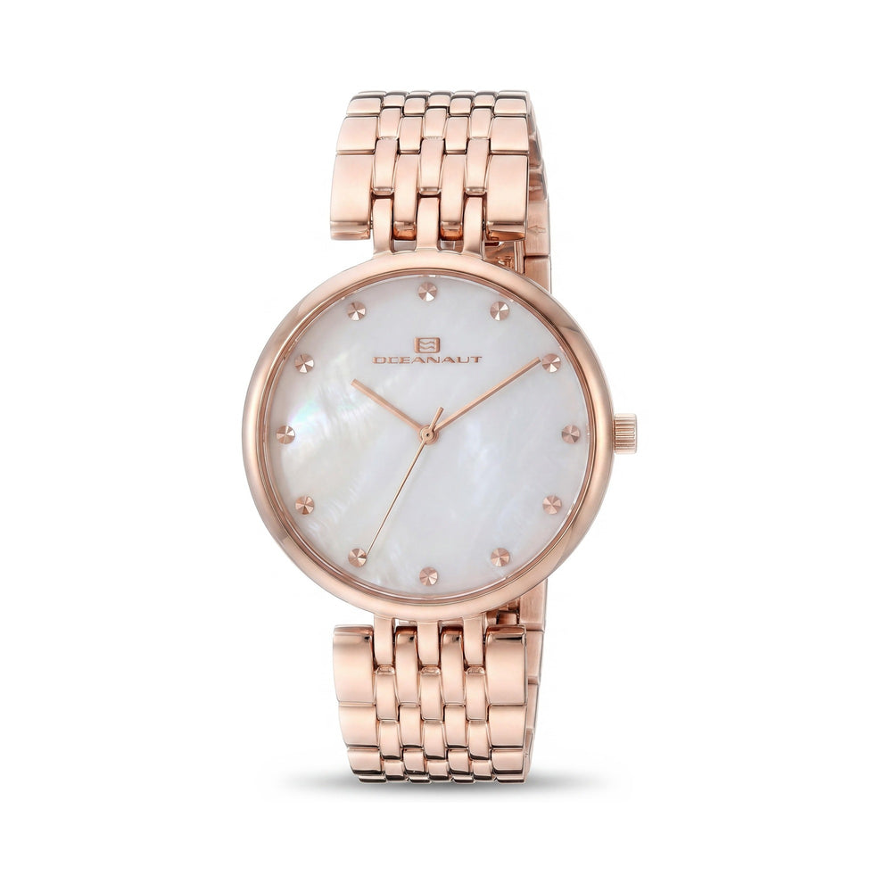 Reloj Oceanaut Aerglo para mujer, de acero inoxidable, con esfera de nácar y resistente al agua