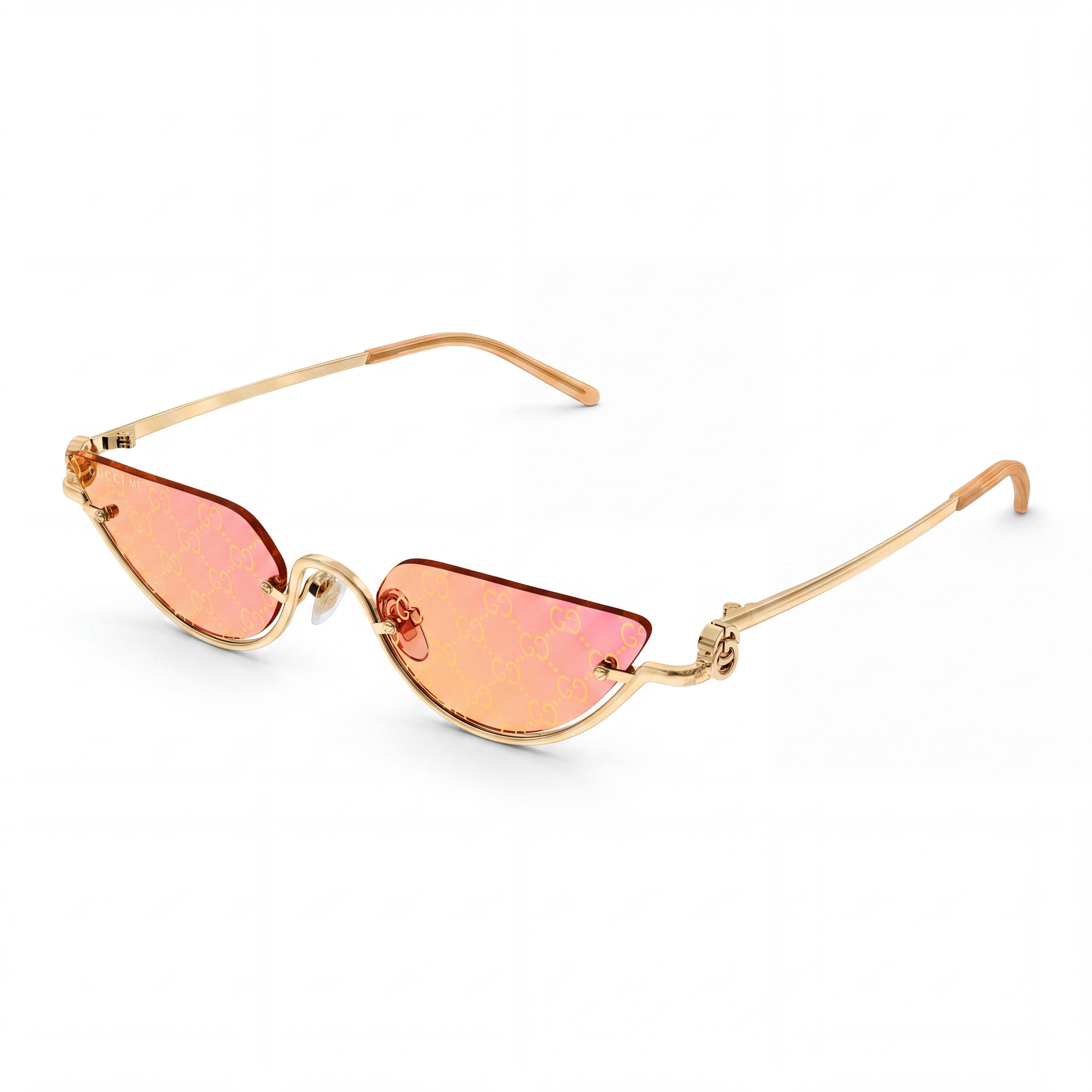 Gucci Gafas de Sol de la Colección Casual para Mujer con Montura de Acetato Dorado y Lentes de Acetato Amarillo, Talla 53-21-135mm, Photo 1