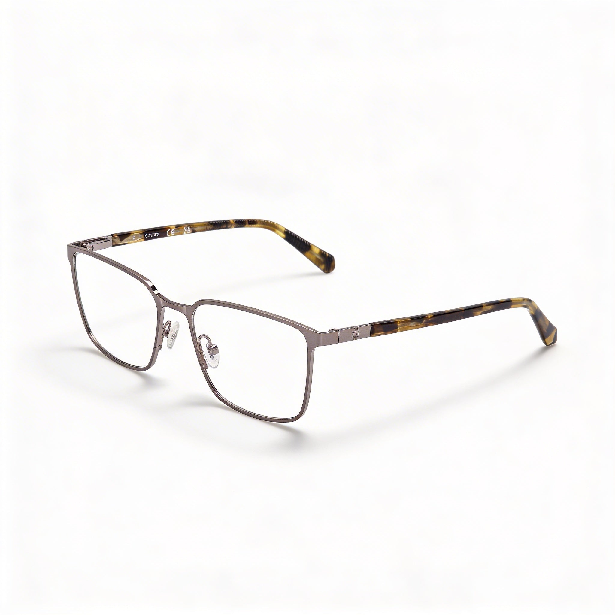 Gafas unisex Guess Gu50243 con montura metálica satinada brillante y lentes sin policarbonato de 58 mm, Photo 1