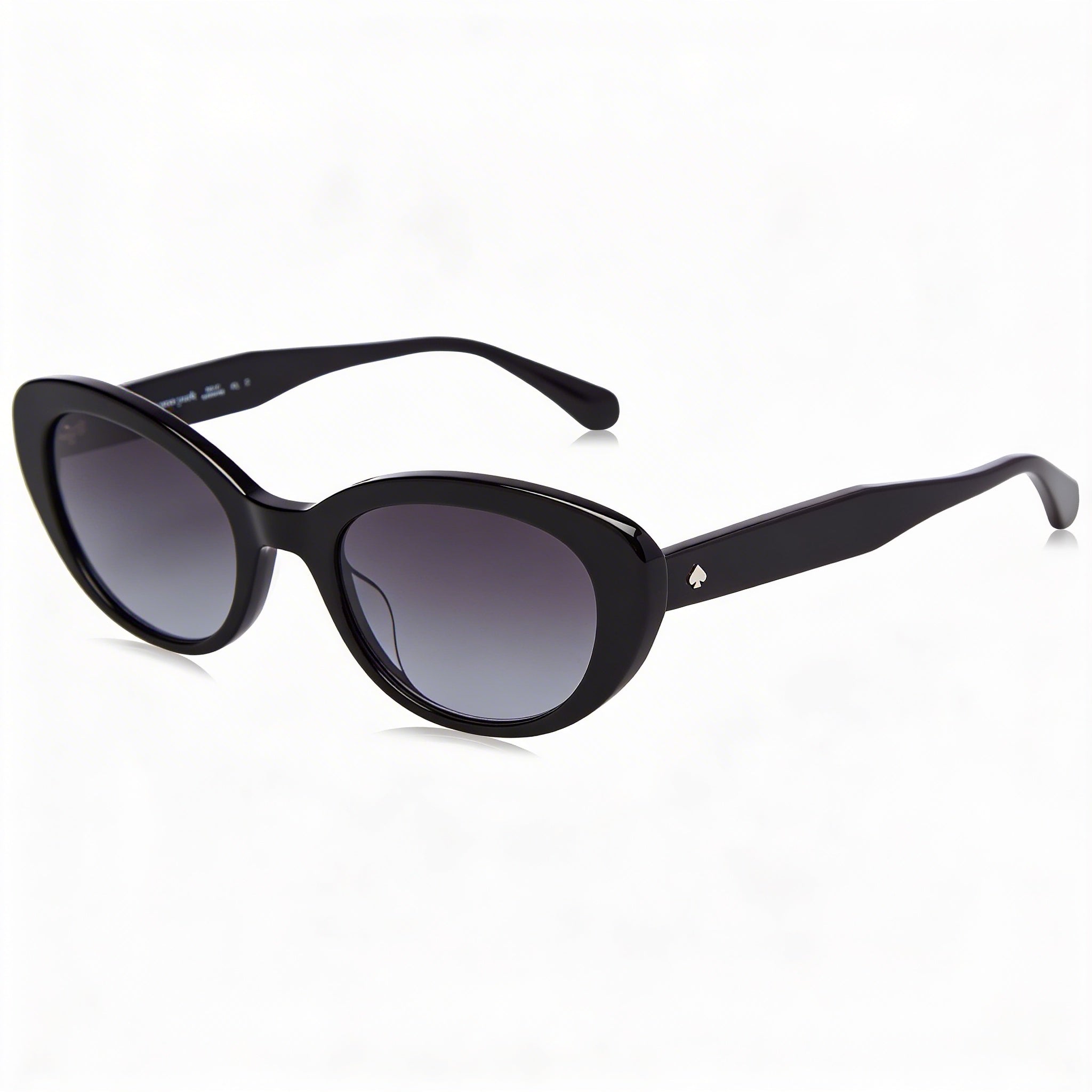 Gafas de sol de mujer Kate Spade New York Crystal/S Negras ECO ACETATE estilo Cat Eye con protección UV y cristales grises oscuros degradados 51mm, Photo 1