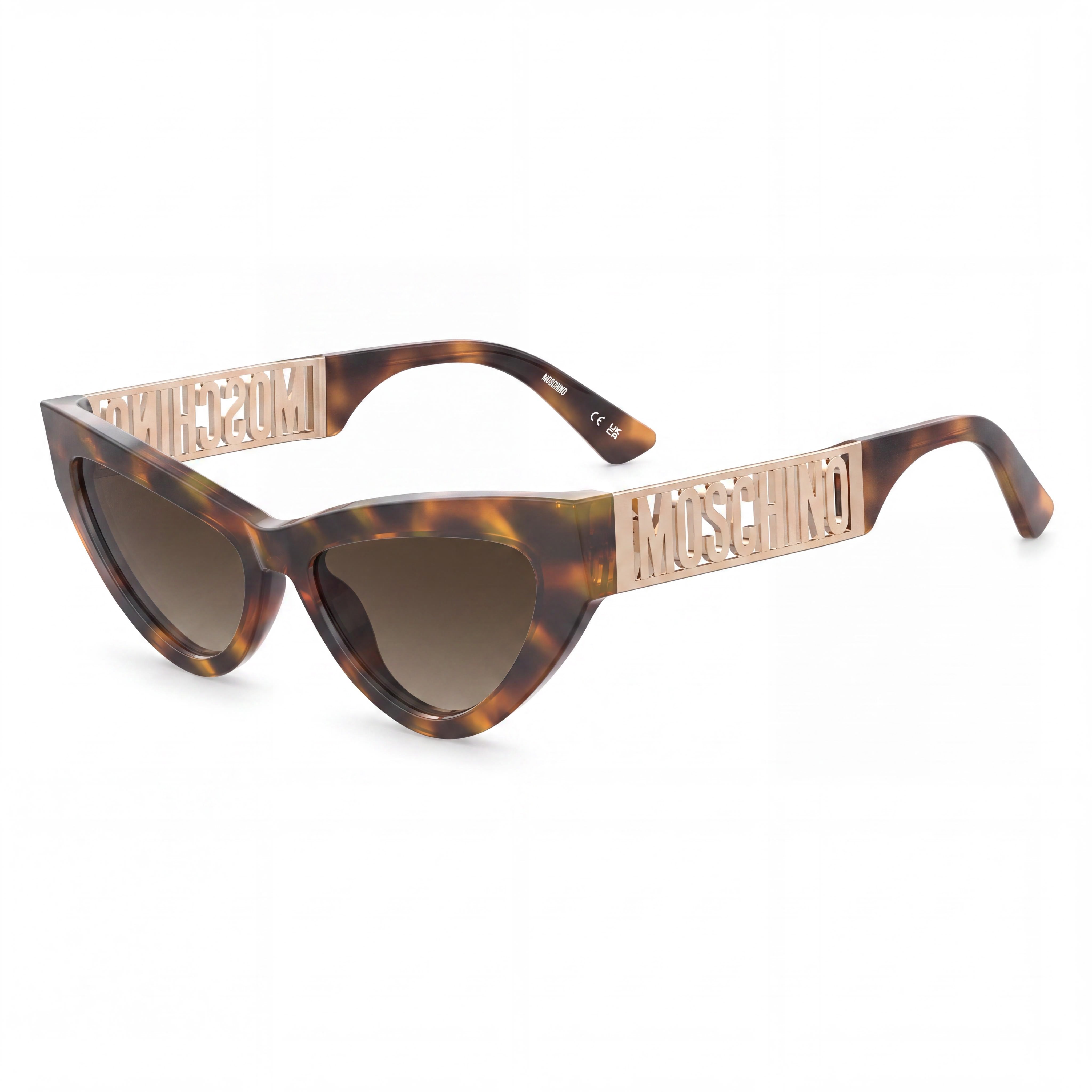 Moschino MOS170/S Women's Casual Havana Brown Frame Brown Shaded Lens Non-Polarized UV Protection 55-17-140, Photo 1