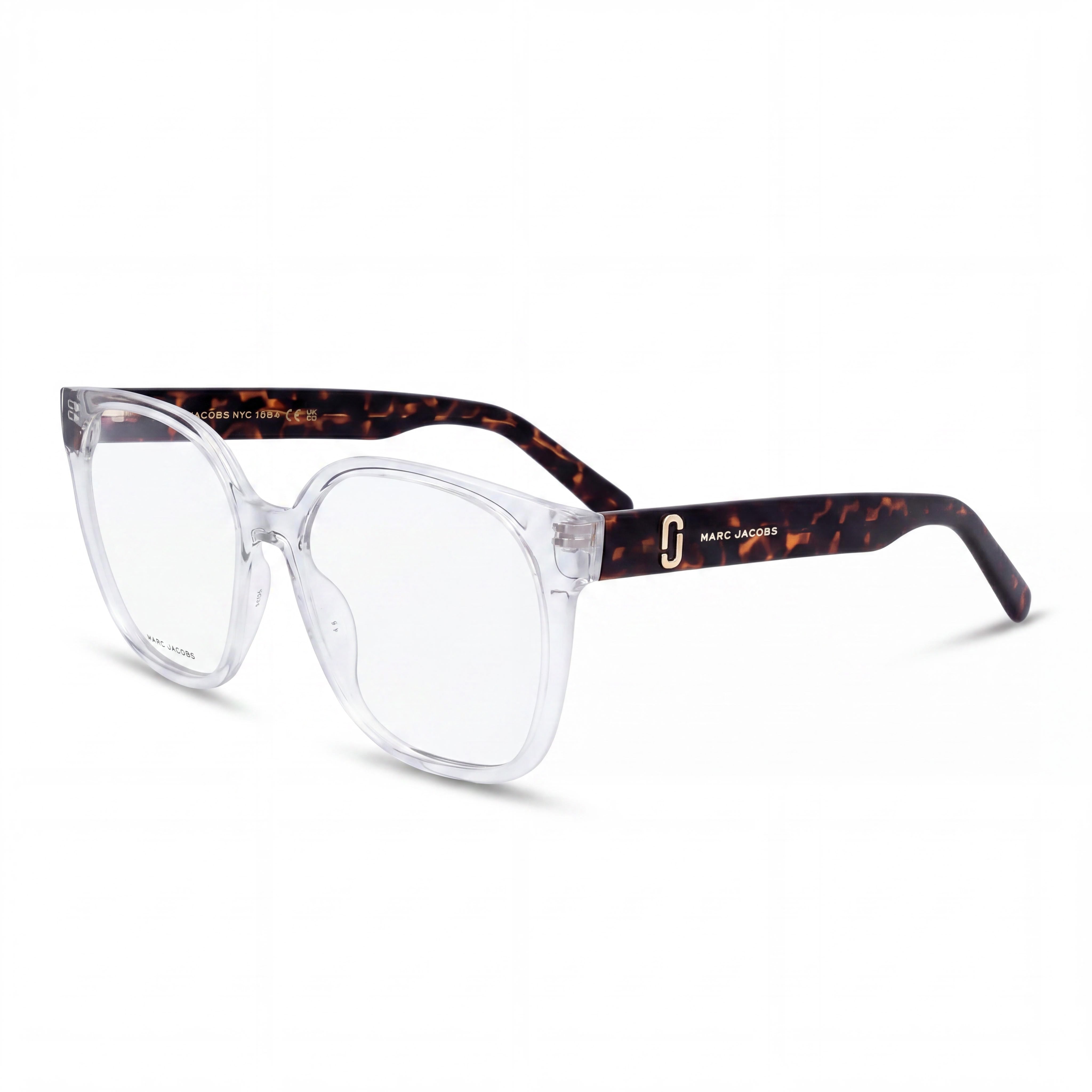 Marc Jacobs Gafas casuales para mujer montura de propionato de celulosa color habana cristalina, lentes de 55 mm, puente de 16 mm, patillas de 145 mm, Photo 1