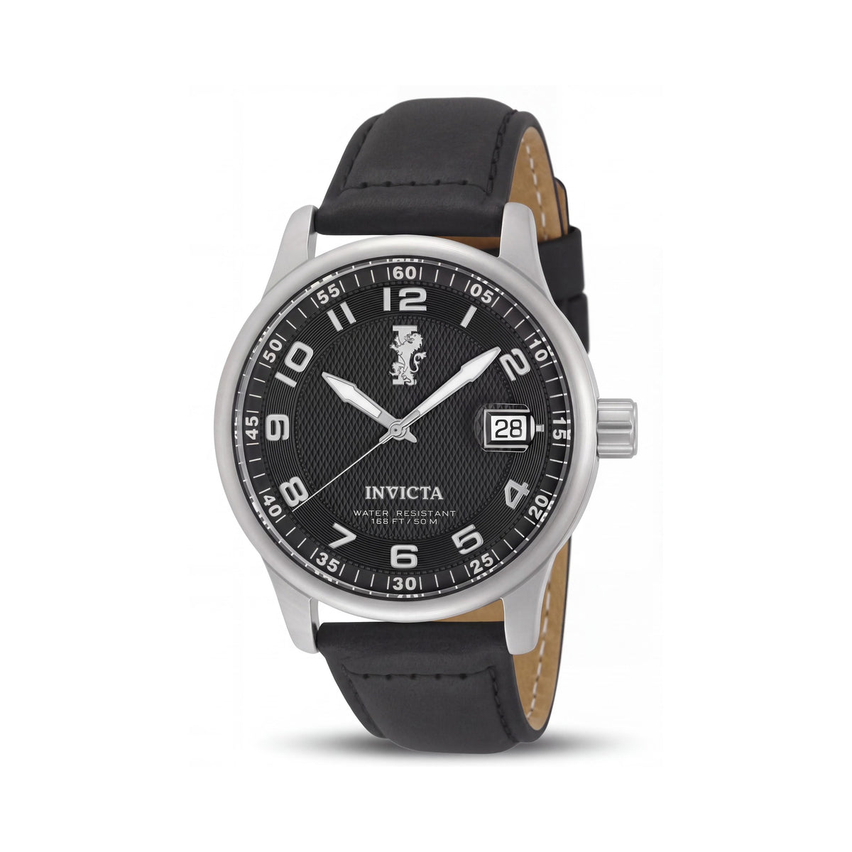 Invicta Men's 12822 Black Textured Stainless Steel Water Resistant Watch with Japanese Quartz Movement & Mineral Crystal, Photo 1