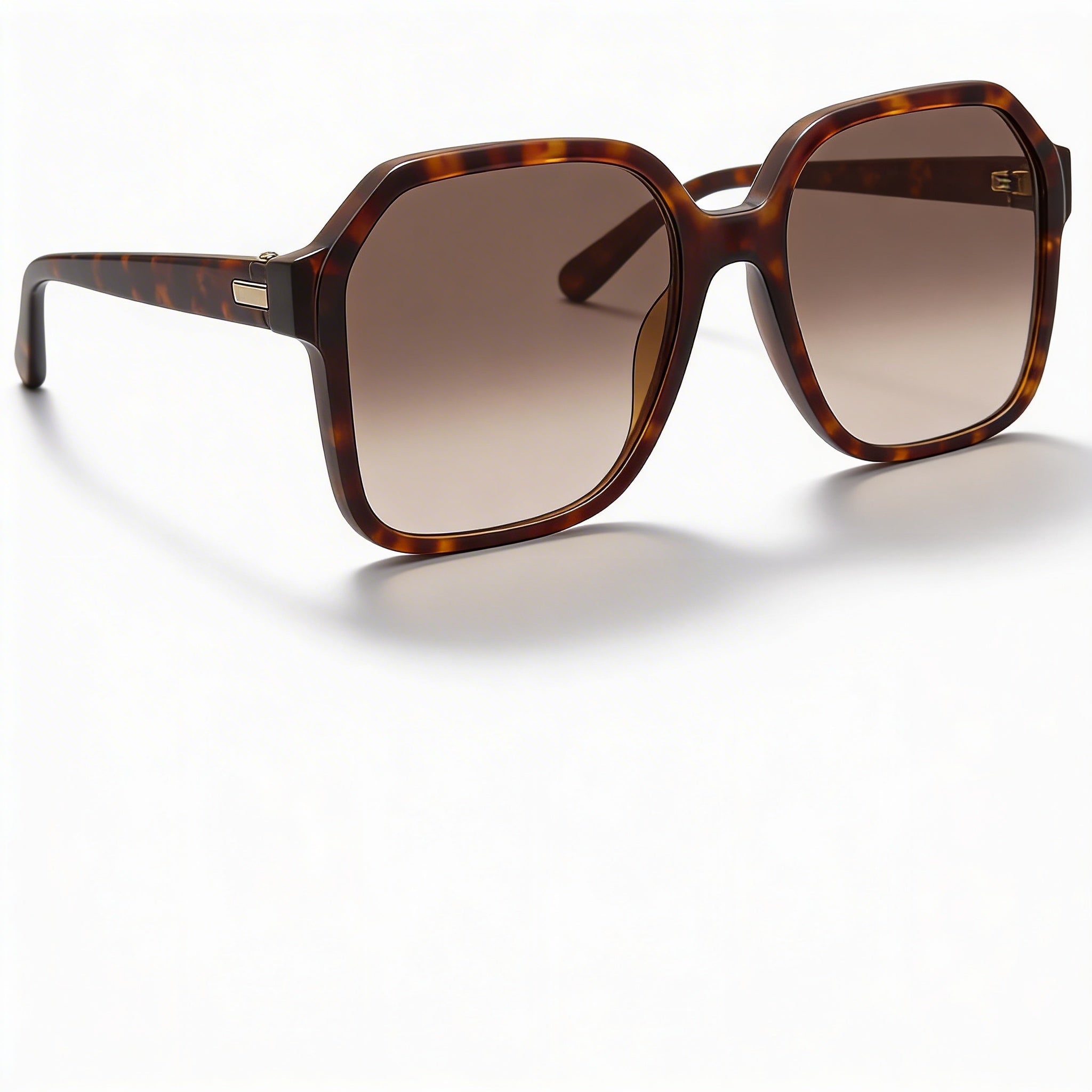 Ferragamo SF1069S Women's Tortoise Acetate Square Sunglasses Grey Gradient Lenses 100% UV Protection 56mm, Photo 1