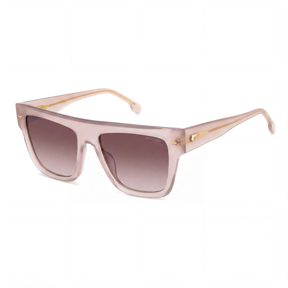 Gafas Carrera 3016/S para mujer, montura de plástico color nude con lentes de policarbonato nude, protección UV, 55 mm, Photo 1