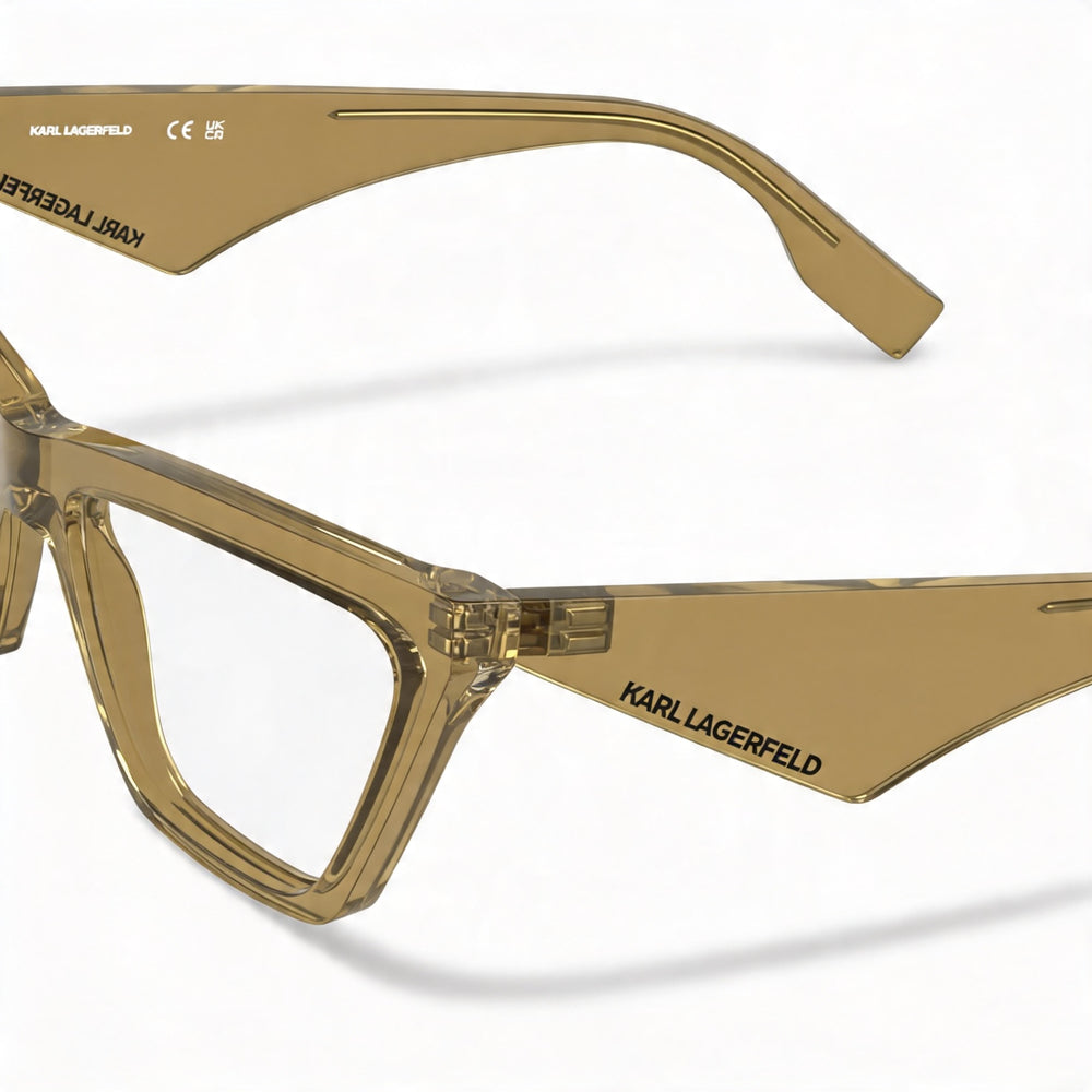 KARL LAGERFELD Kl6195 Women's Light Brown Metal Acetate Frame 54mm Eyeglasses