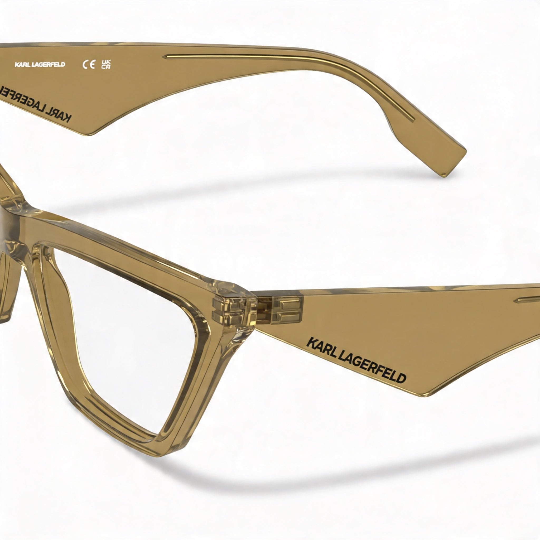 KARL LAGERFELD Kl6195 Women's Light Brown Metal Acetate Frame 54mm Eyeglasses, Photo 2