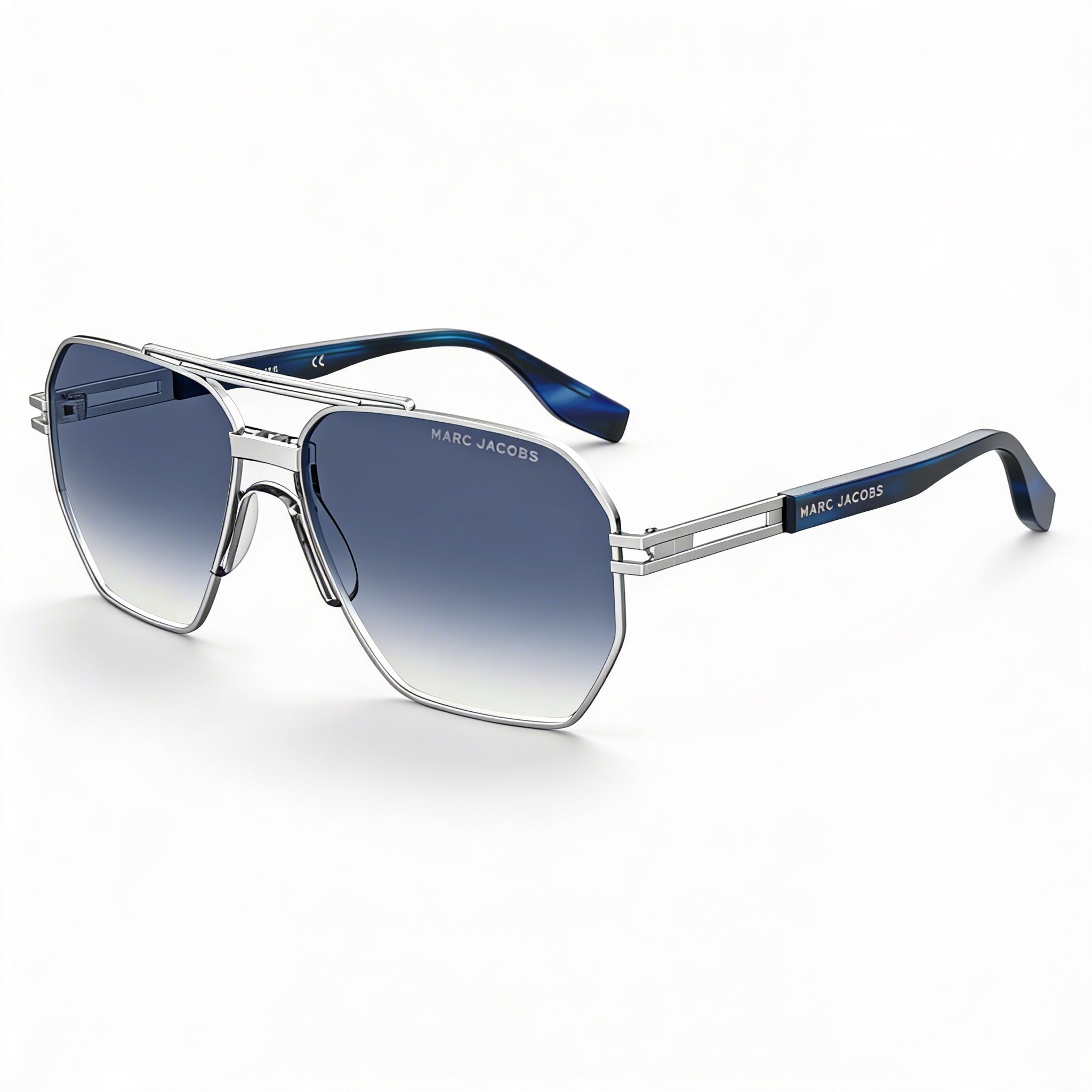 Marc Jacobs Casual Men's Metal Palladium Blue Frame Dark Blue Shaded Non-Polarized Sunglasses 60mm, Photo 1