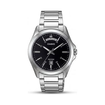 Casio MTP-1370D-1A1VDF Men's Silver-tone Watch, 40mm