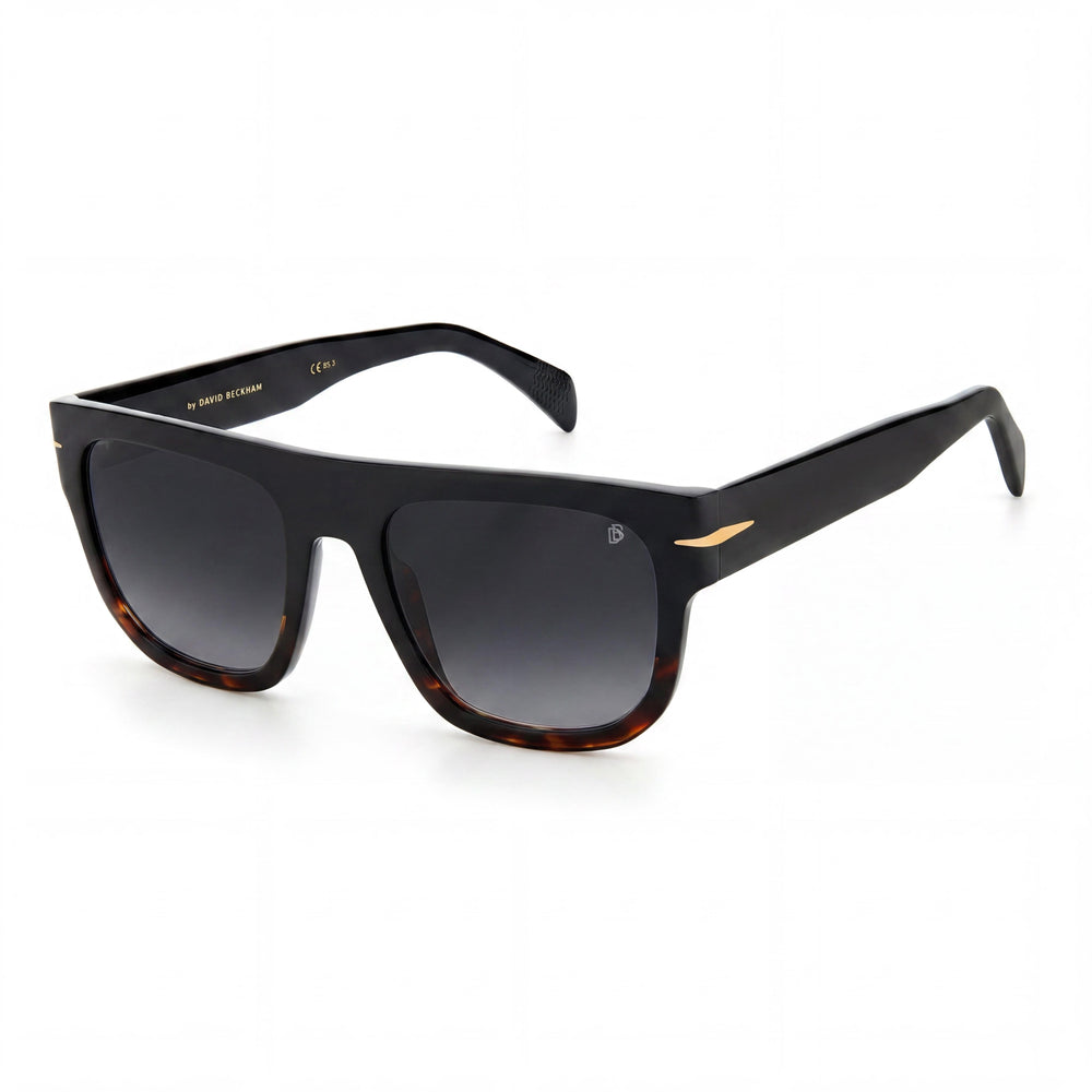 David Beckham Db 7044/S Men's Acetate Black Grey Shaded UV Protection Non-Polarized Sunglasses 54mm