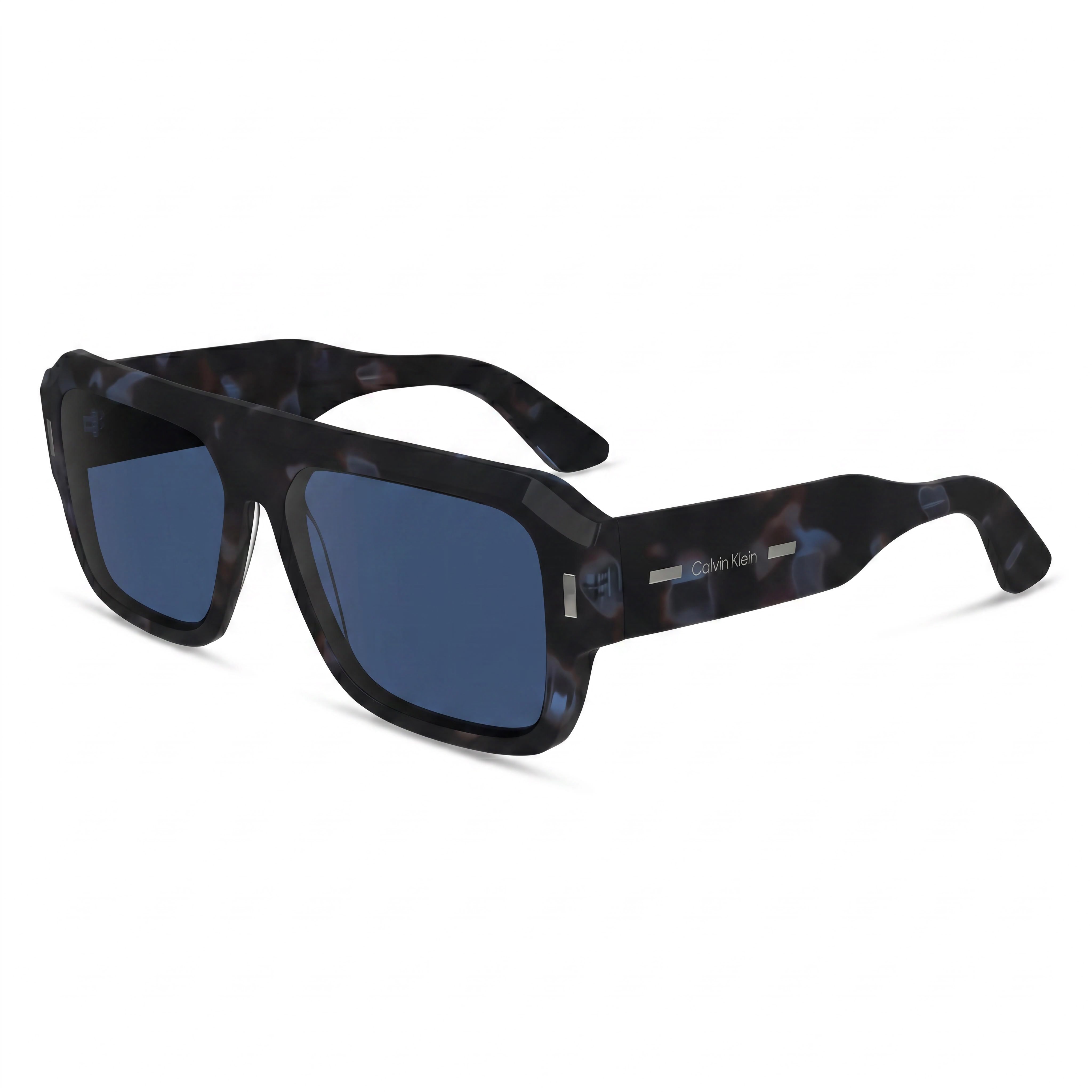Gafas de sol unisex Calvin Klein Ck24501s rectangulares de acetato azul Havana con lentes de tritán azul y protección UV 100 %, 56 mm, Photo 1