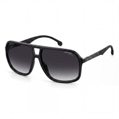Carrera CARRERA 8035/S Men's Black Navigator Polyamide Sunglasses, Dark Grey Shaded Non-Polarized UV Protection Lenses 61mm