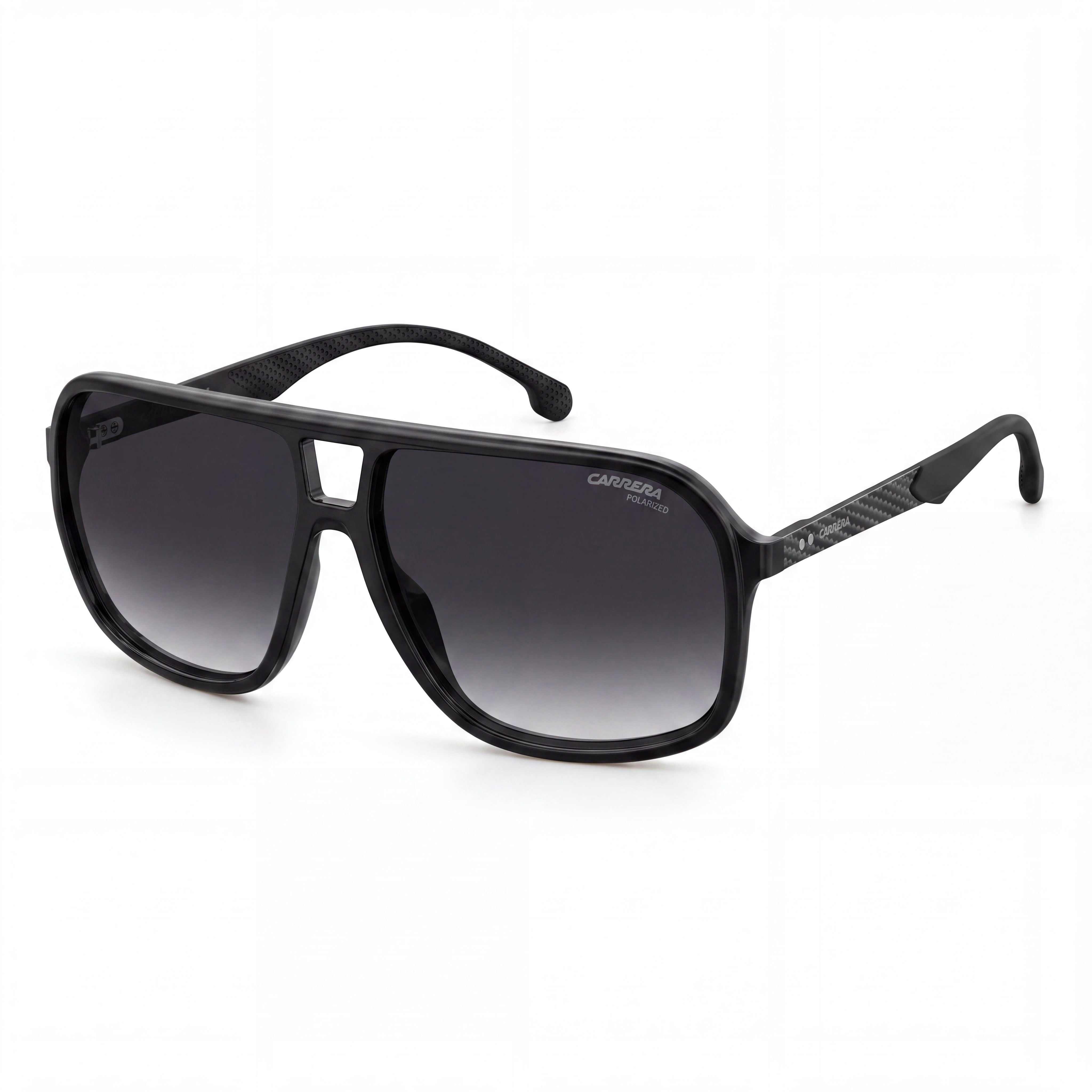 Carrera CARRERA 8035/S Men's Black Navigator Polyamide Sunglasses, Dark Grey Shaded Non-Polarized UV Protection Lenses 61mm, Photo 1