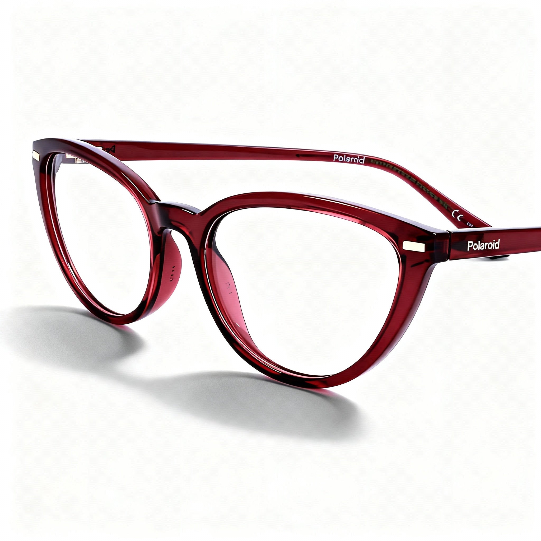 Polaroid Sunglasses Pld D432 Women’s Transparent Red Injected Frame Non-Polarized Polycarbonate 53mm