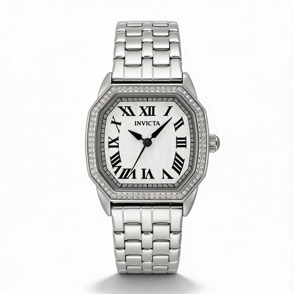 Invicta Wildflower 48998 Unisex 27mm Silver Stainless Steel Bracelet Precise Quartz Watch 3 ATM Water Resistant