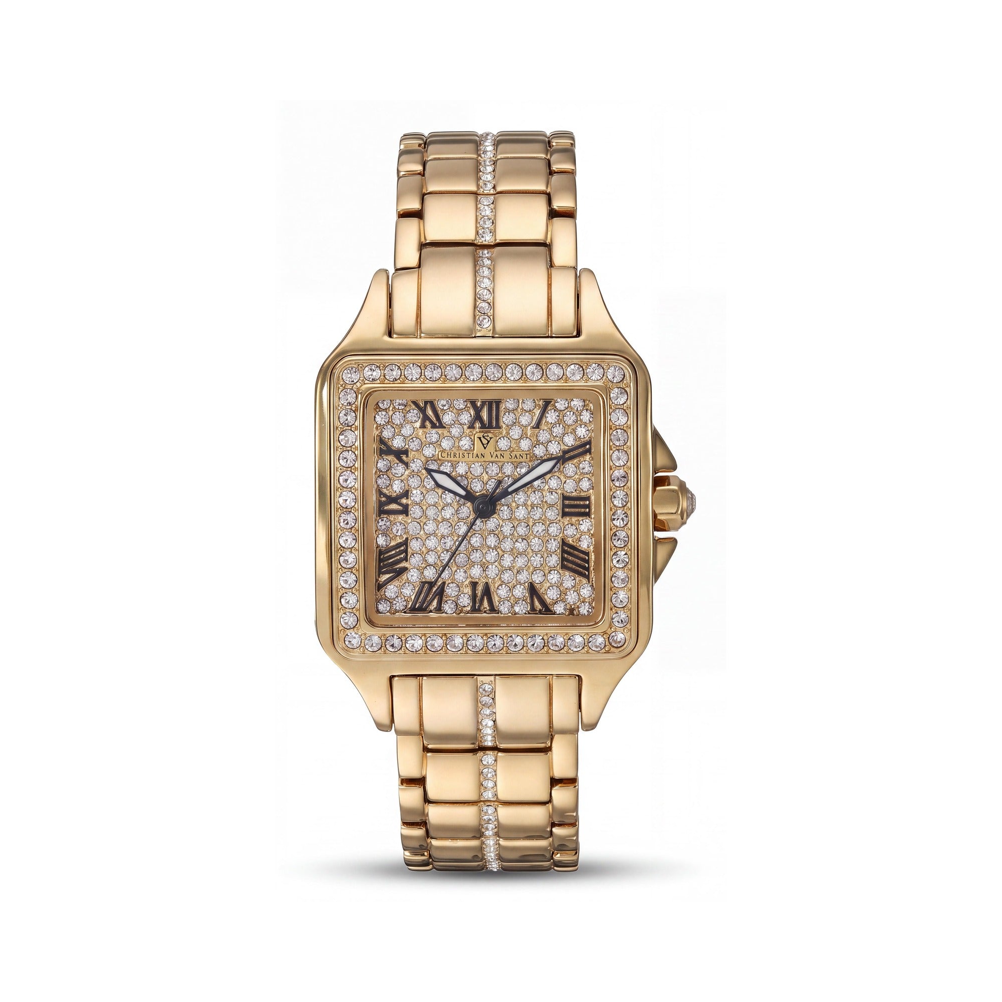 Christian Van Sant CV4621 Splendeur Women's Gold-tone Stainless Steel Bracelet Crystal-Embellished Quartz Watch 41mm, Photo 1