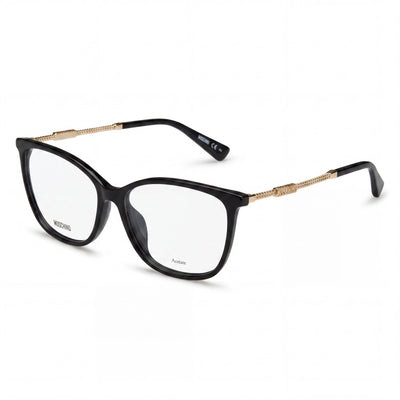 Moschino Modern Women's Black Acetate Frame Eyewear 54mm Lens Width, 15mm Bridge, 145mm Temple Length
