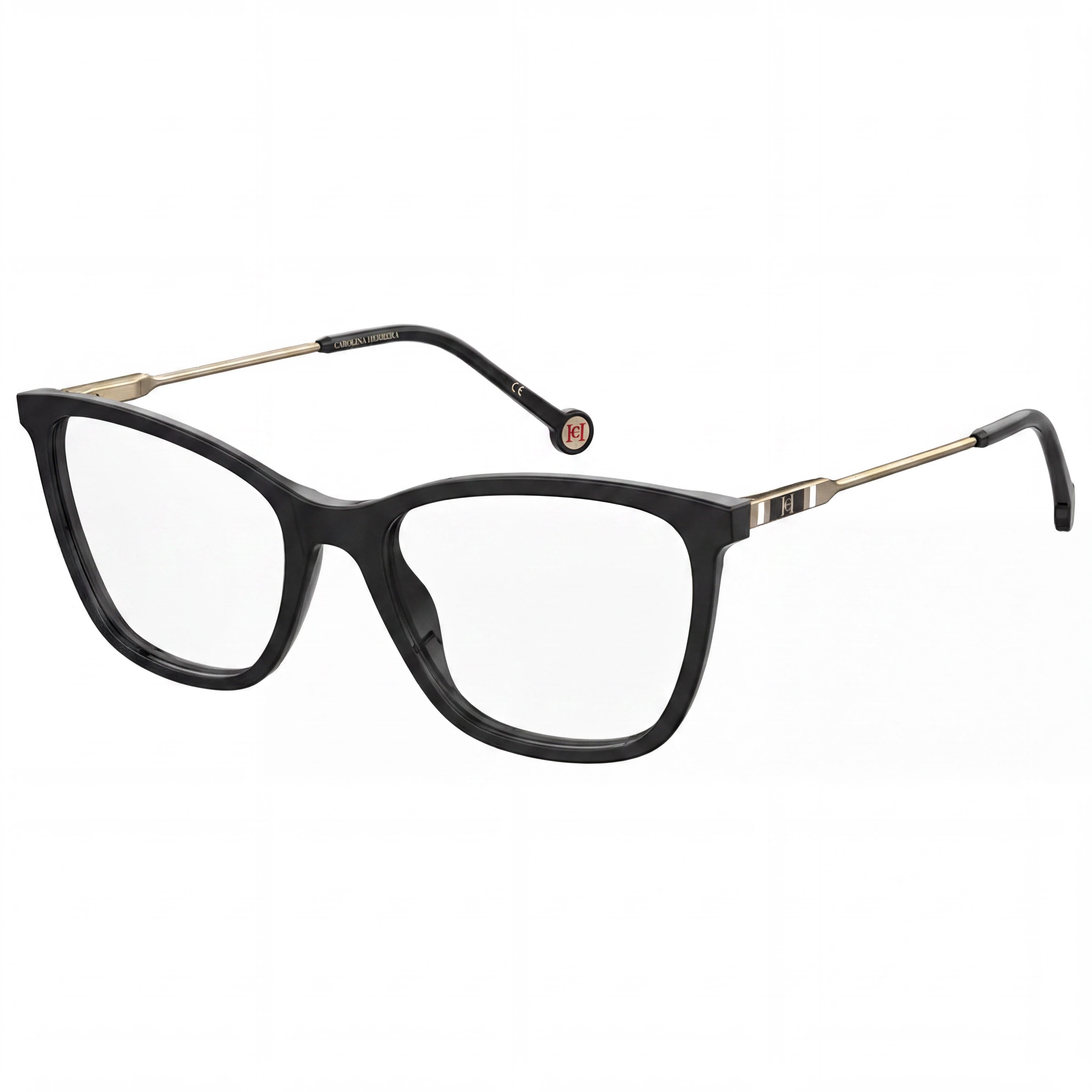 Gafas Carolina Herrera para mujer con montura de acetato moderna, lentes de policarbonato transparentes nude, 54-18-145mm, Photo 1