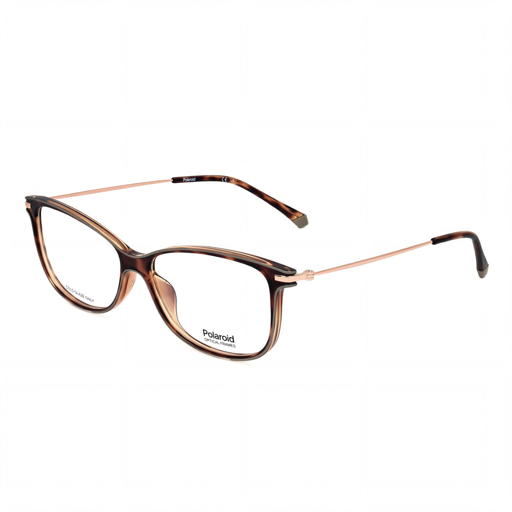 Gafas de sol Polaroid PLD D416 para mujer, rectangulares, Havana, con montura PROPIONISED y lentes de policarbonato, 54 mm