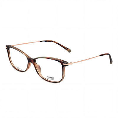 Gafas de sol Polaroid PLD D416 para mujer, rectangulares, Havana, con montura PROPIONISED y lentes de policarbonato, 54 mm