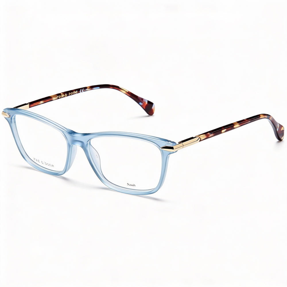 Gafas unisex RNB3031 de rag & bone con montura multicolor y lentes de cristal blanco