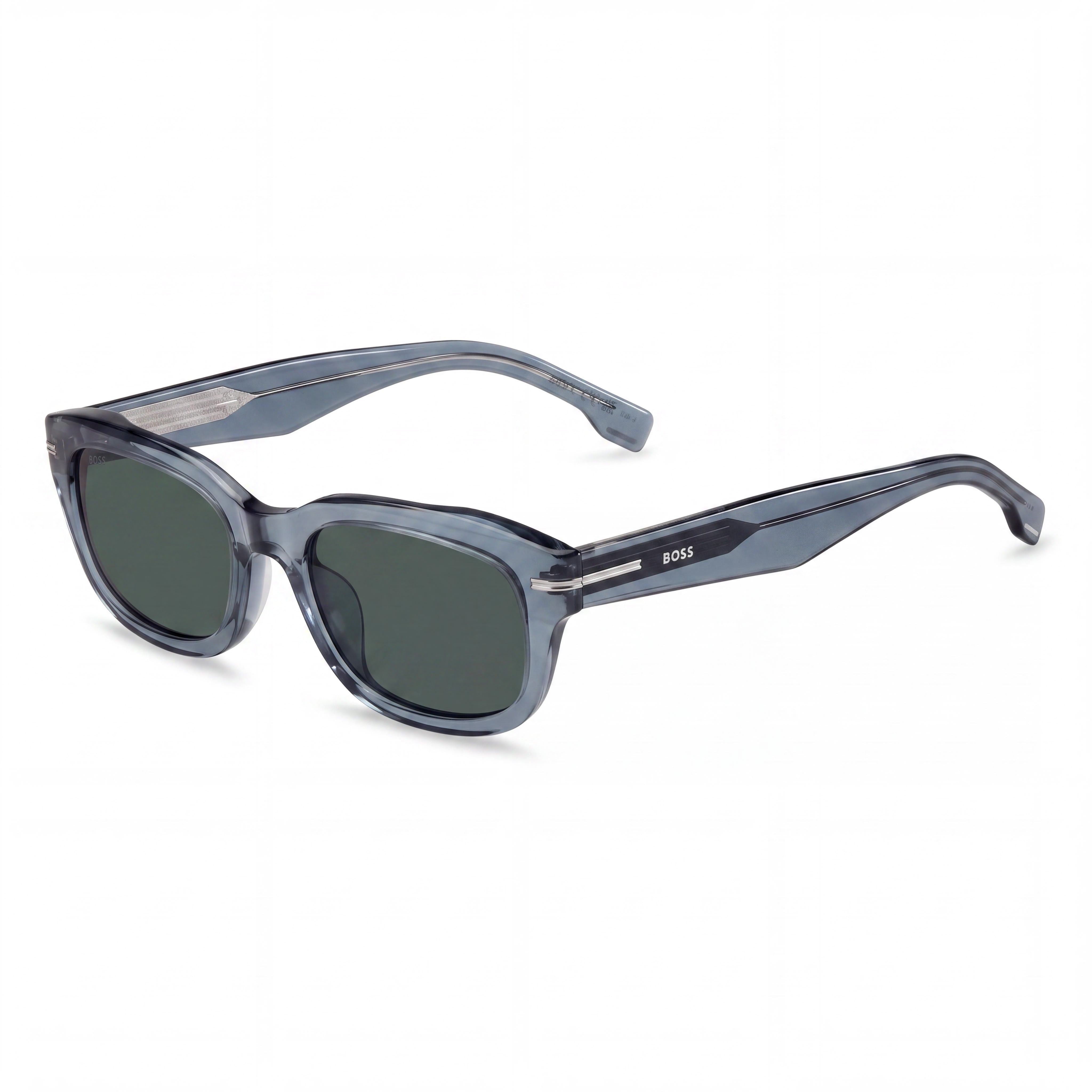 Gafas de sol rectangulares Hugo Boss para mujer Boss 1793/F/S de acetato gris ligeras con espejo verde de 53 mm, Photo 1