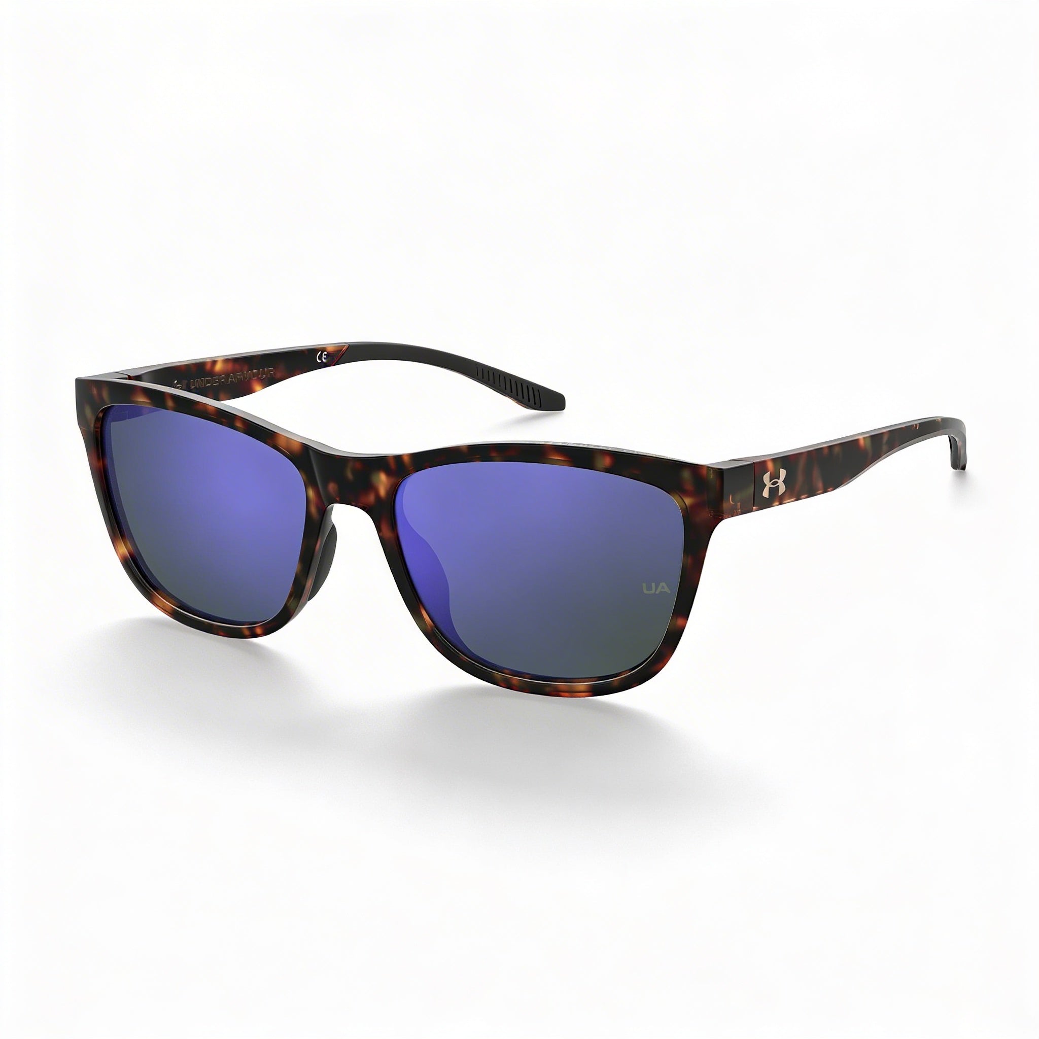 Gafas de sol unisex Under Armour UA PLAY UP de poliamida Grilamid Havana con lentes violetas multicapa, protección UV, 55 mm, Photo 1