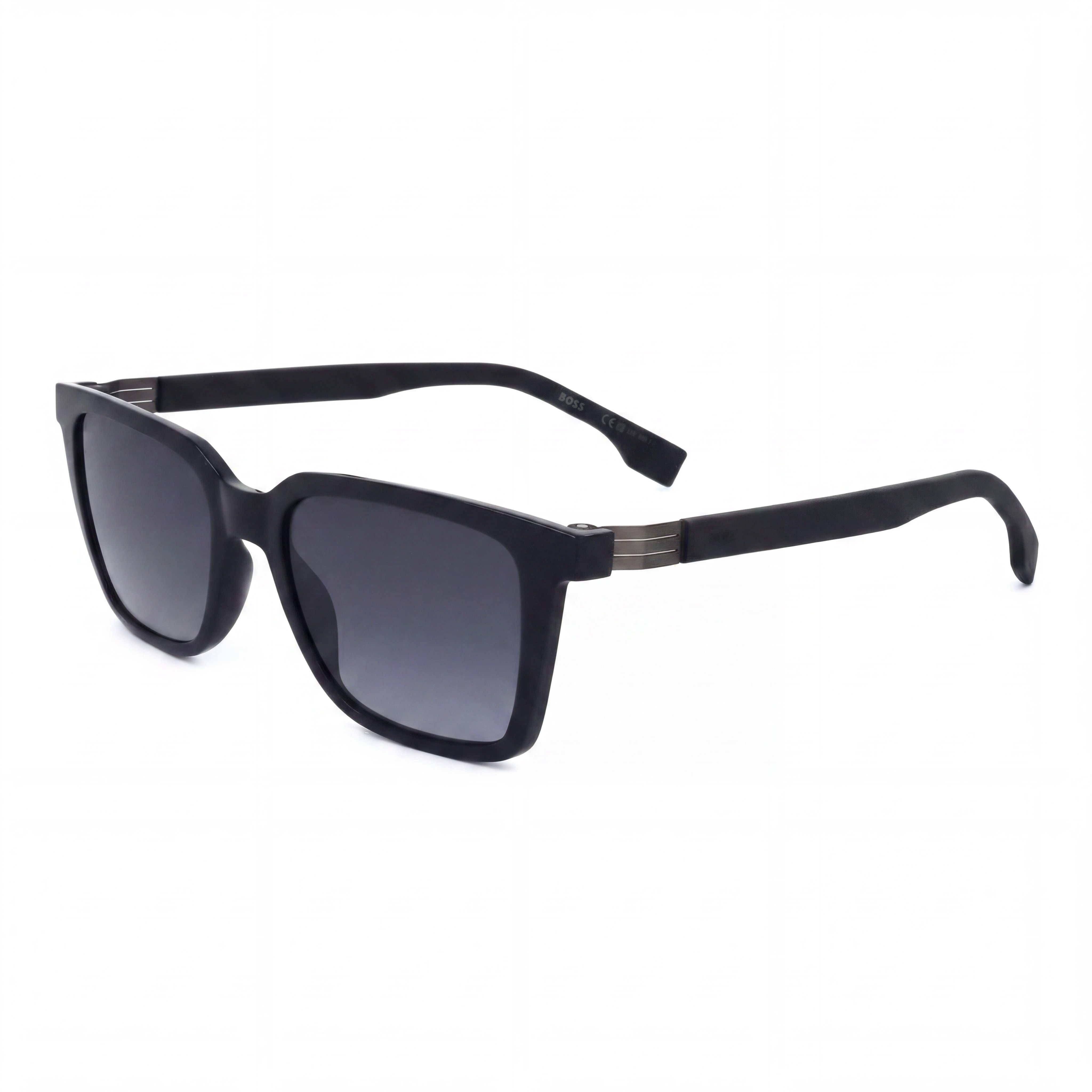 Hugo Boss Boss 1574/S Men's Grey Shaded Polyamide Sunglasses, Dark Grey Shaded Lenses, UV Protection 53mm, Photo 1