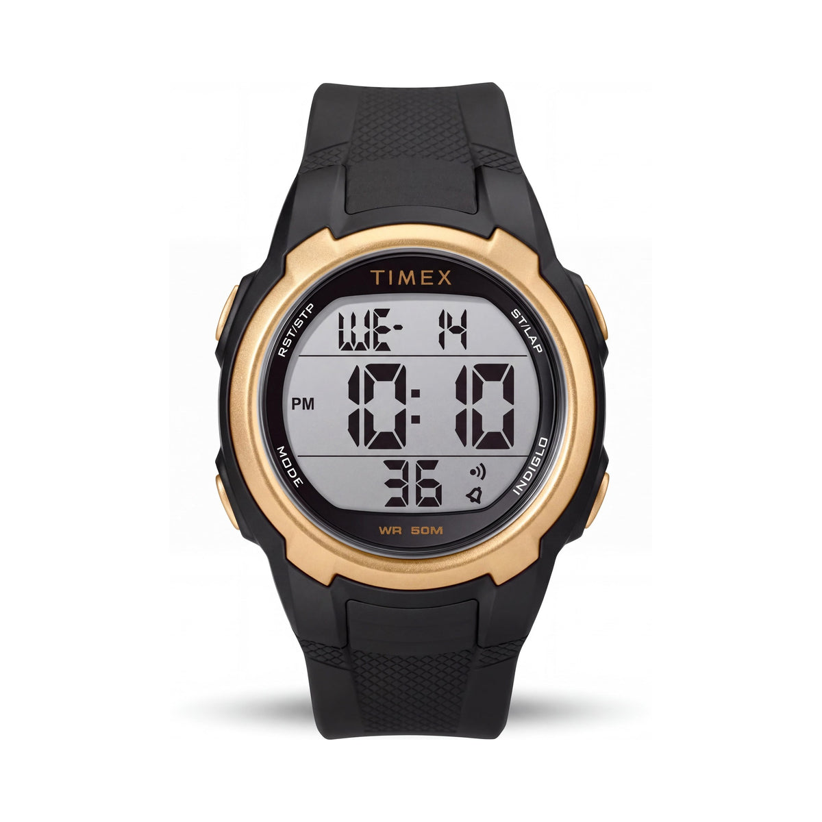 Timex TW5M33600SO Unisex Black Gold Resin Digital Watch with Heart Rate Monitor & 150-Lap Chrono, 40mm, Photo 1