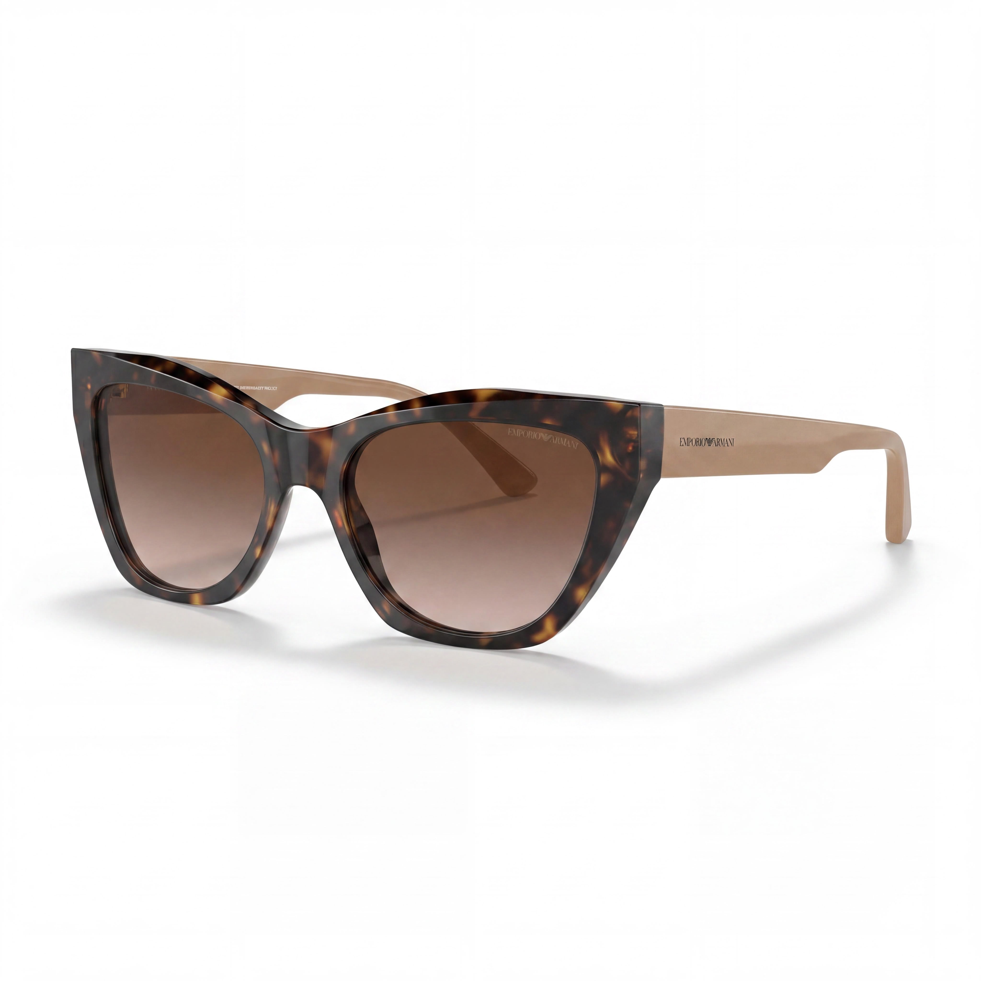 Emporio Armani EA4176 Women's Brown Tortoise Plastic Cat Eye Frame Gradient Brown UV Protection Sunglasses 54mm, Photo 1