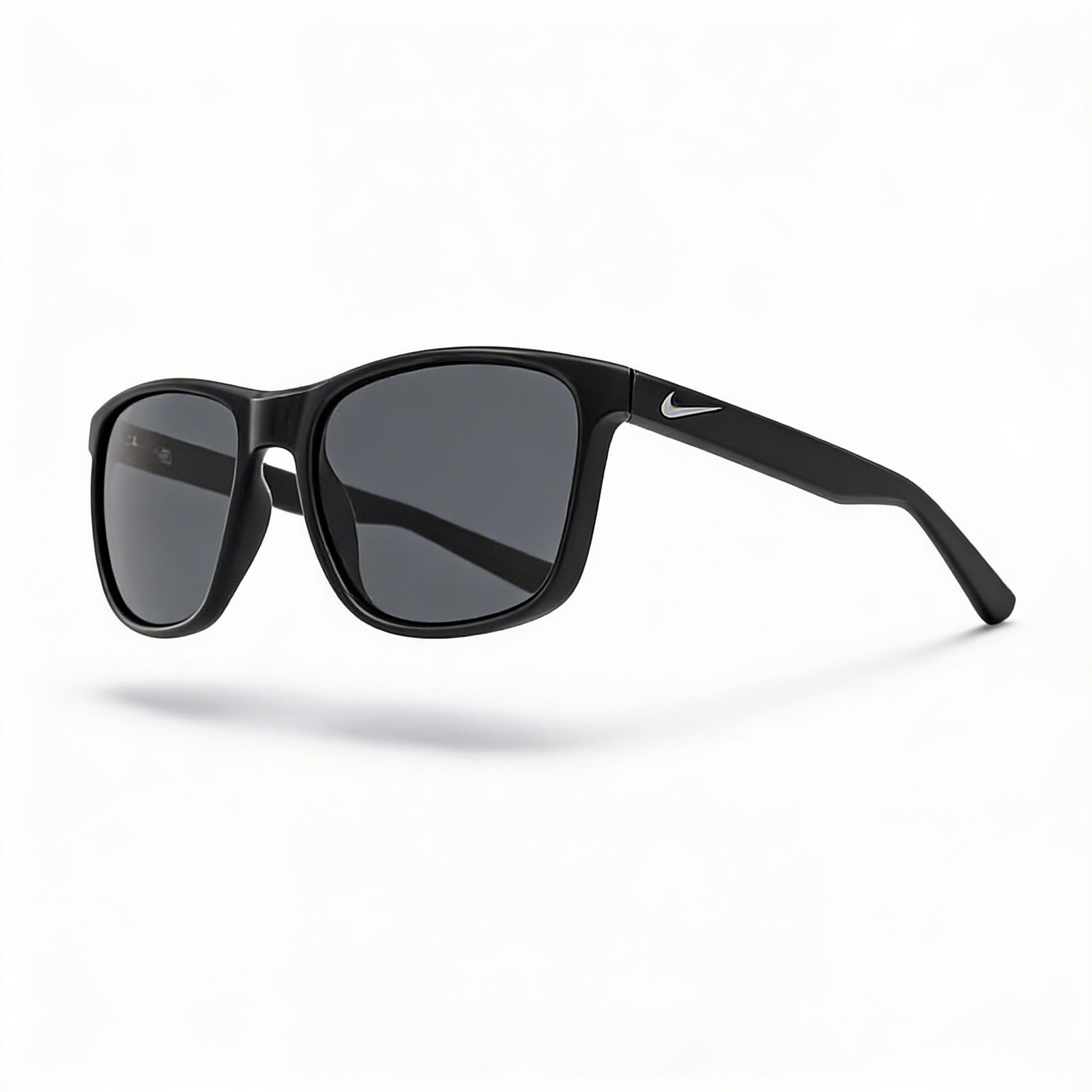 Gafas de sol unisex NIKE Modern, montura negra gris, lentes grises espejadas con protección antideslumbrante, talla grande, Photo 2