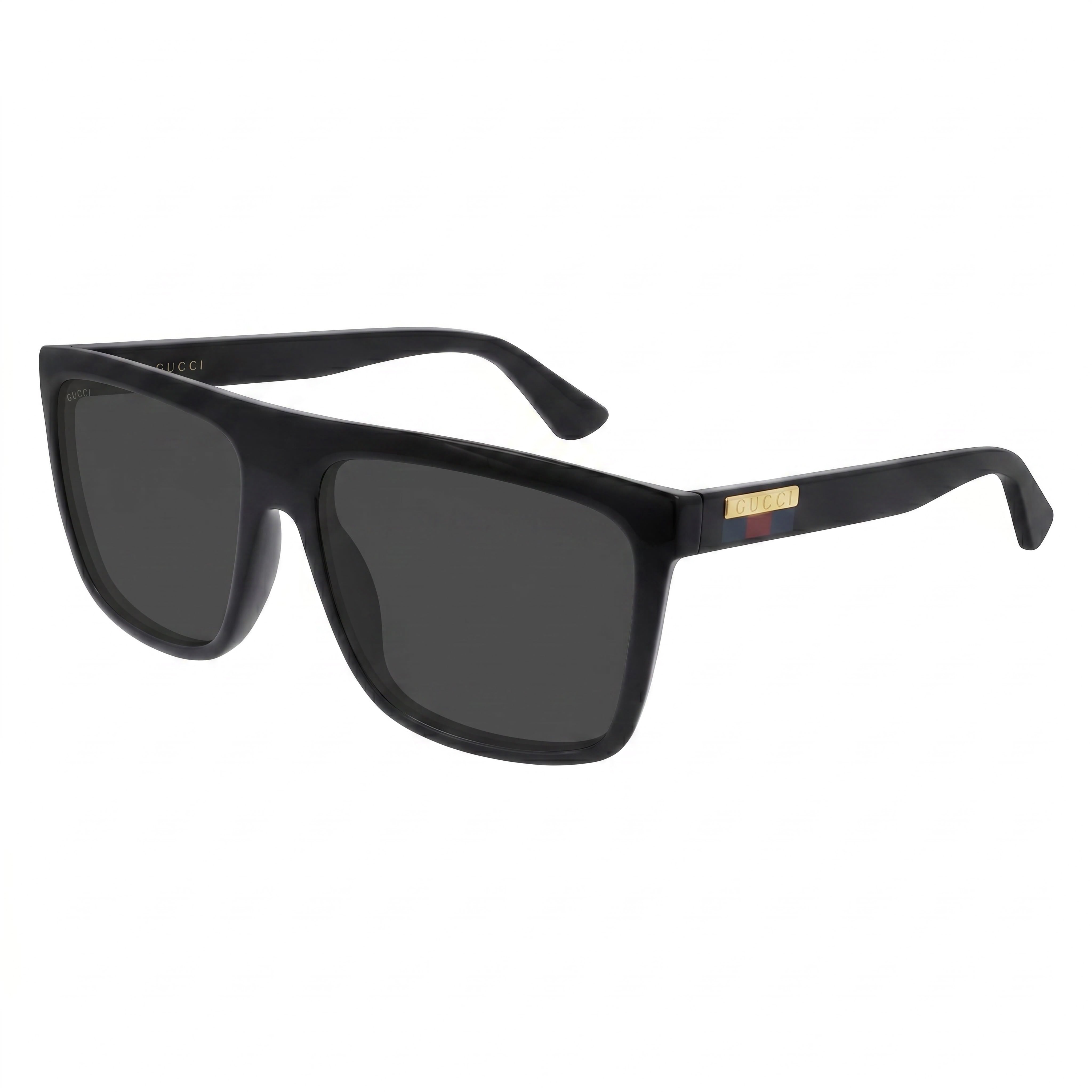 Gucci Gucci Logo GG0748S Men's Black Injected Plastic Square UV Protection Non-Polarized Sunglasses 59mm, Photo 1