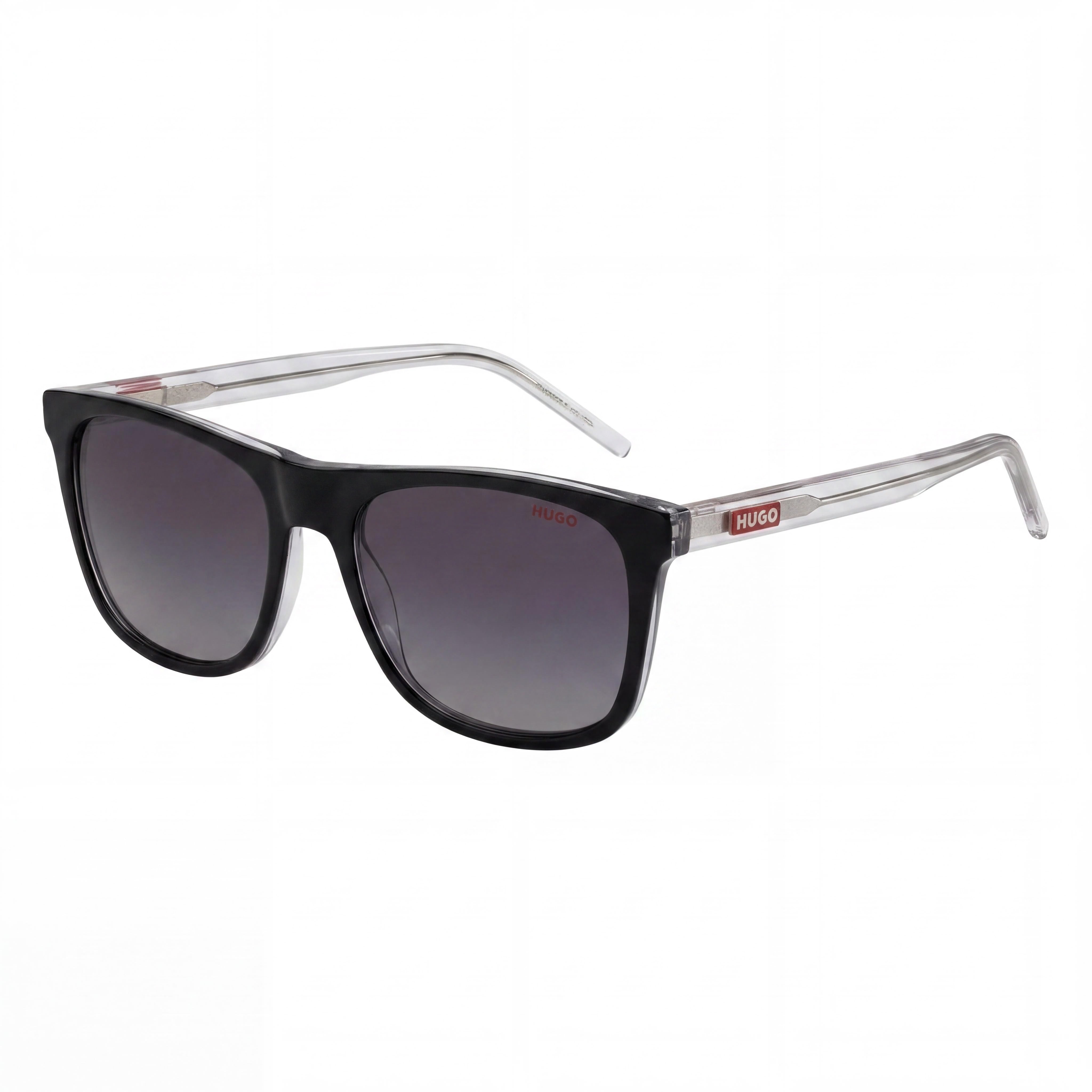 Gafas de sol clásicas HUGO para mujer, de acetato negro y cristal, con lentes de policarbonato con protección UV, 56 mm, Photo 1