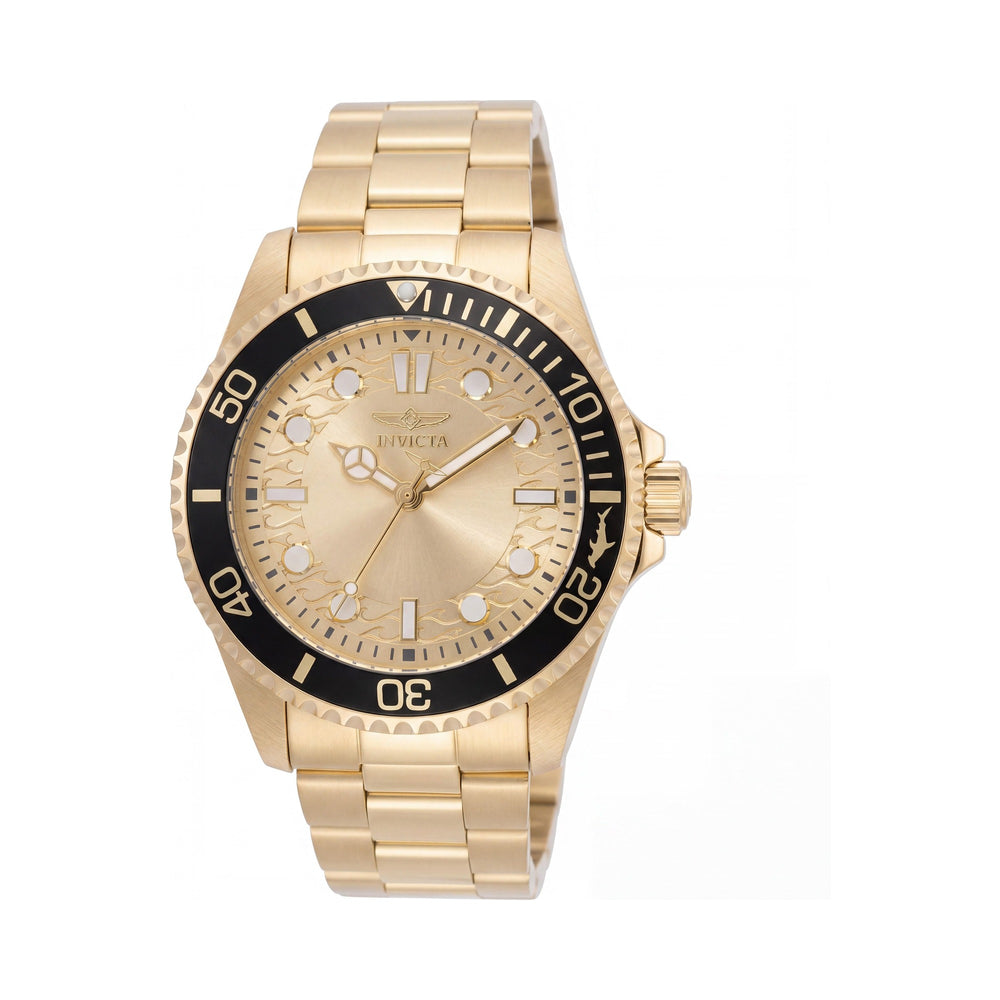 Reloj de Cuarzo Invicta Pro Diver 49700 para Hombre, Acero Inoxidable Tono Dorado, 43mm, Resistencia al Agua 100M, Cristal Mineral