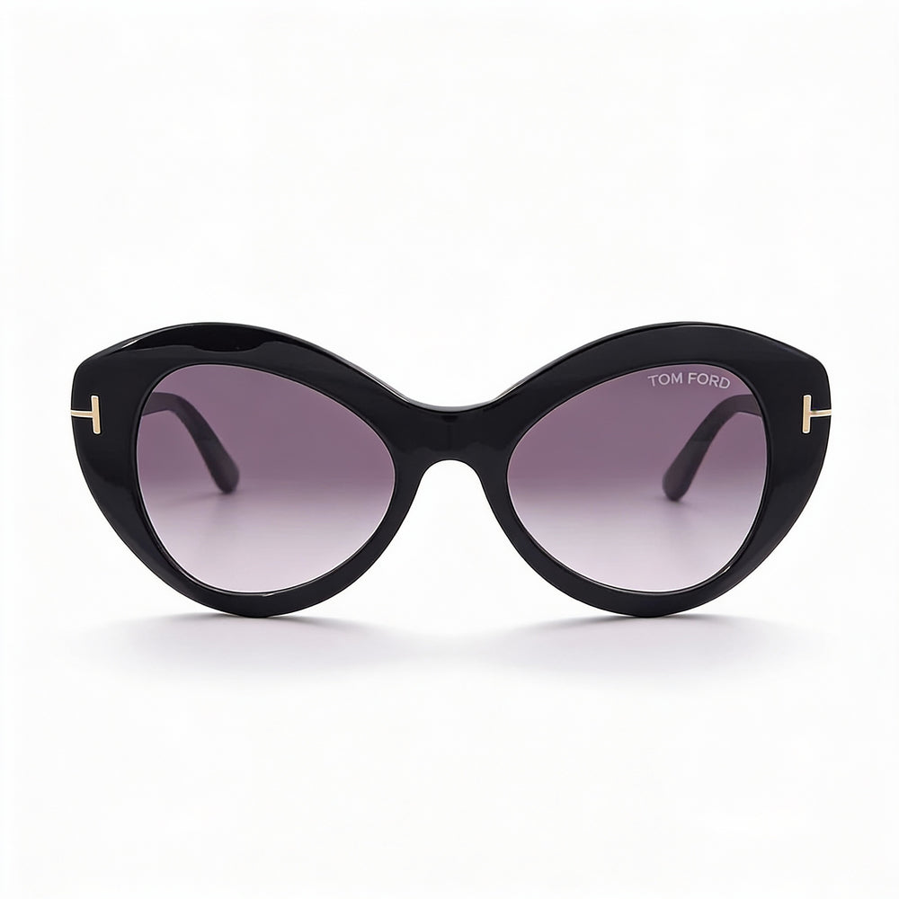 Gafas de sol Tom Ford Guinevere FT1084 para mujer, de plástico multicolor, con diseño de mariposa, 100 % protección UV, 52 mm