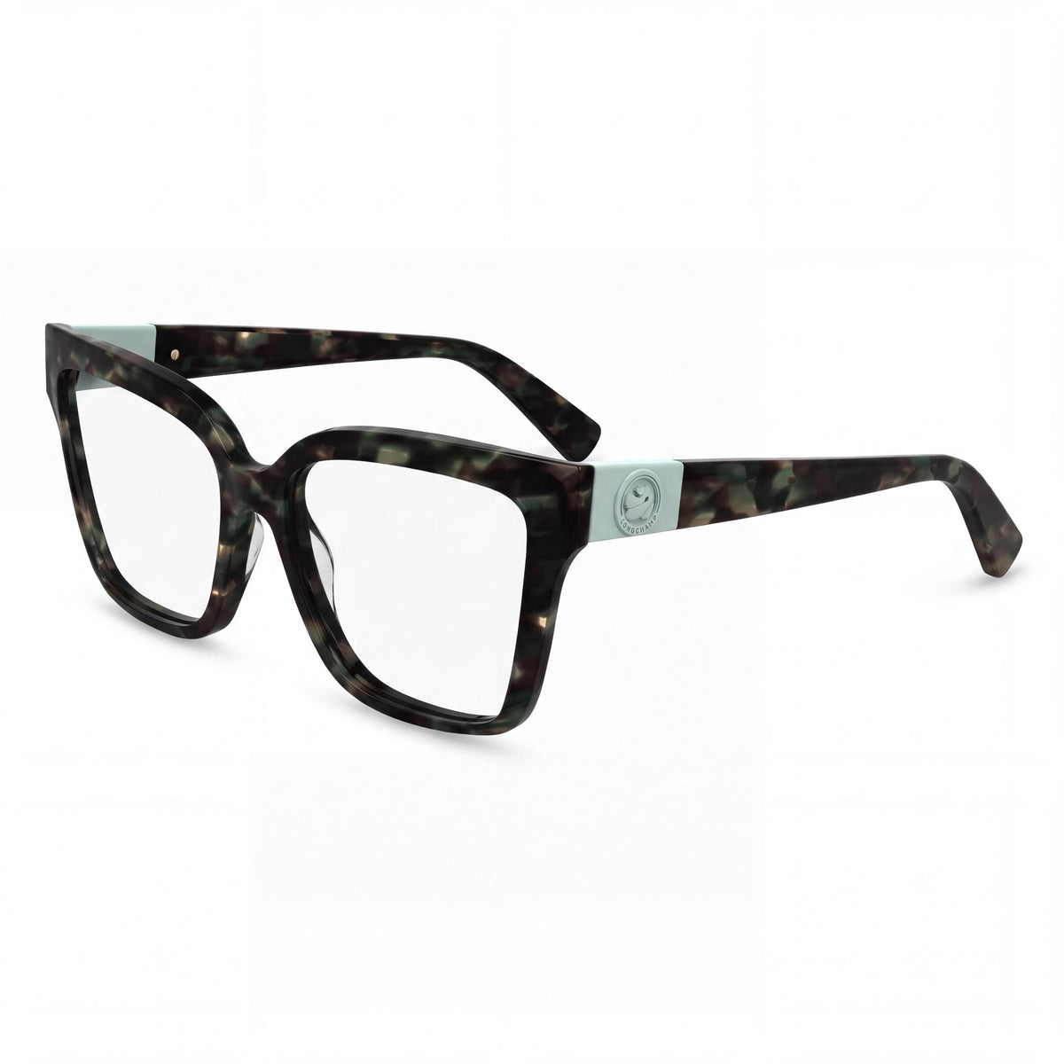 Longchamp Casual Women's Acetate Textured Green Eyeglasses 53mm, Photo 1