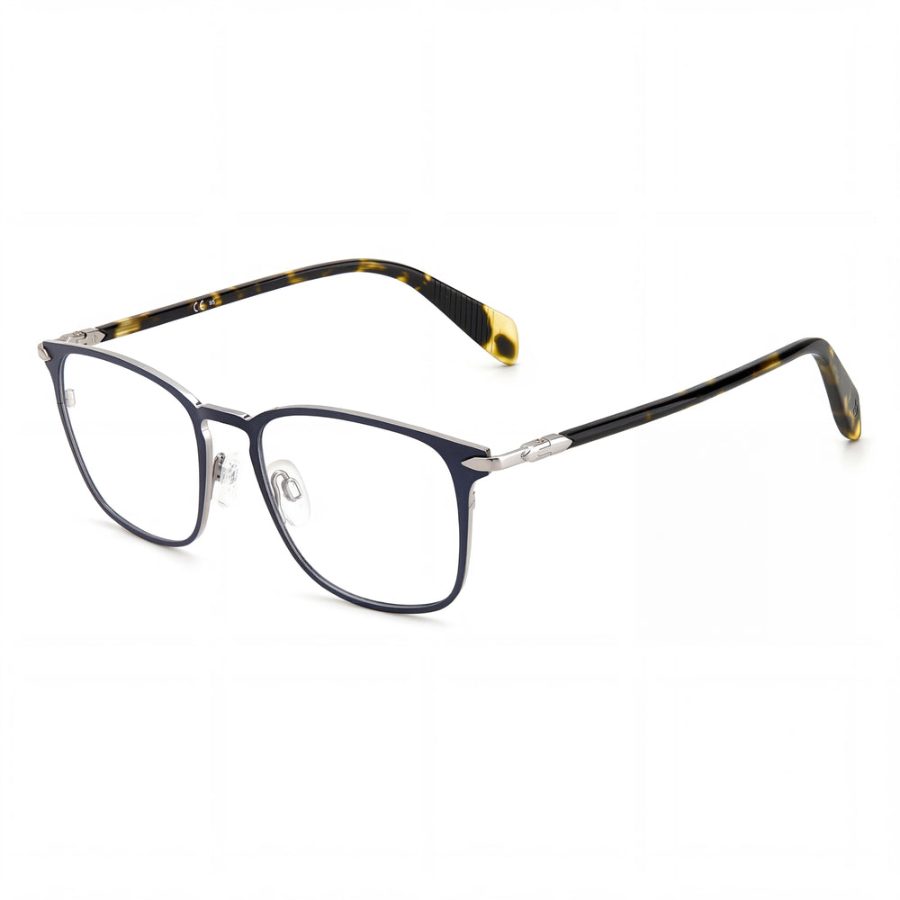 Rag & Bone Rnb 7015 Unisex Eyewear with Matte Blue Frame and Matching Lenses, Polycarbonate, Size 51-19-145