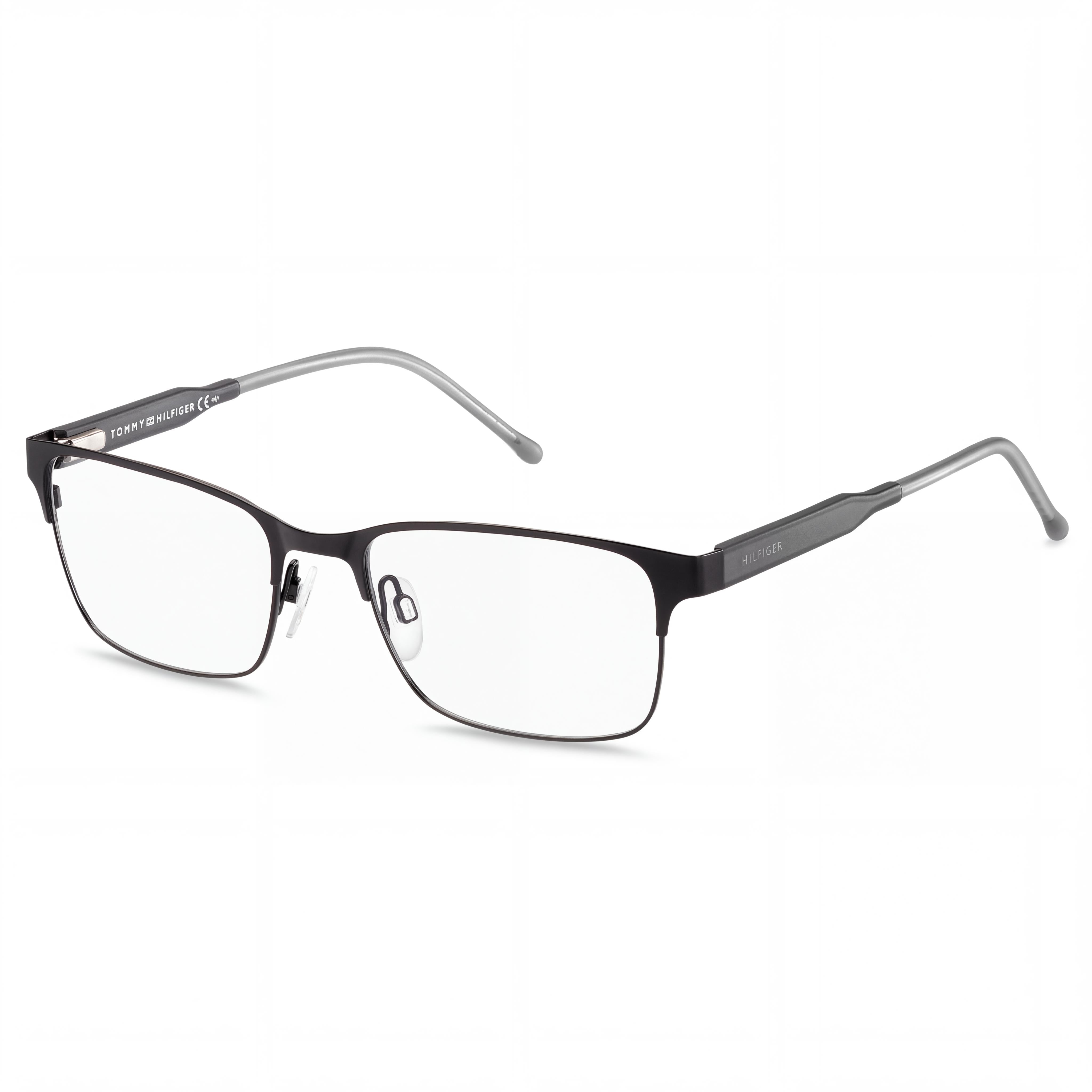 Tommy Hilfiger TH 1396 Unisex Alloy Steel Matte Dark Rust Brown Eyeglasses with Polycarbonate Lenses 53-18-140, Photo 1