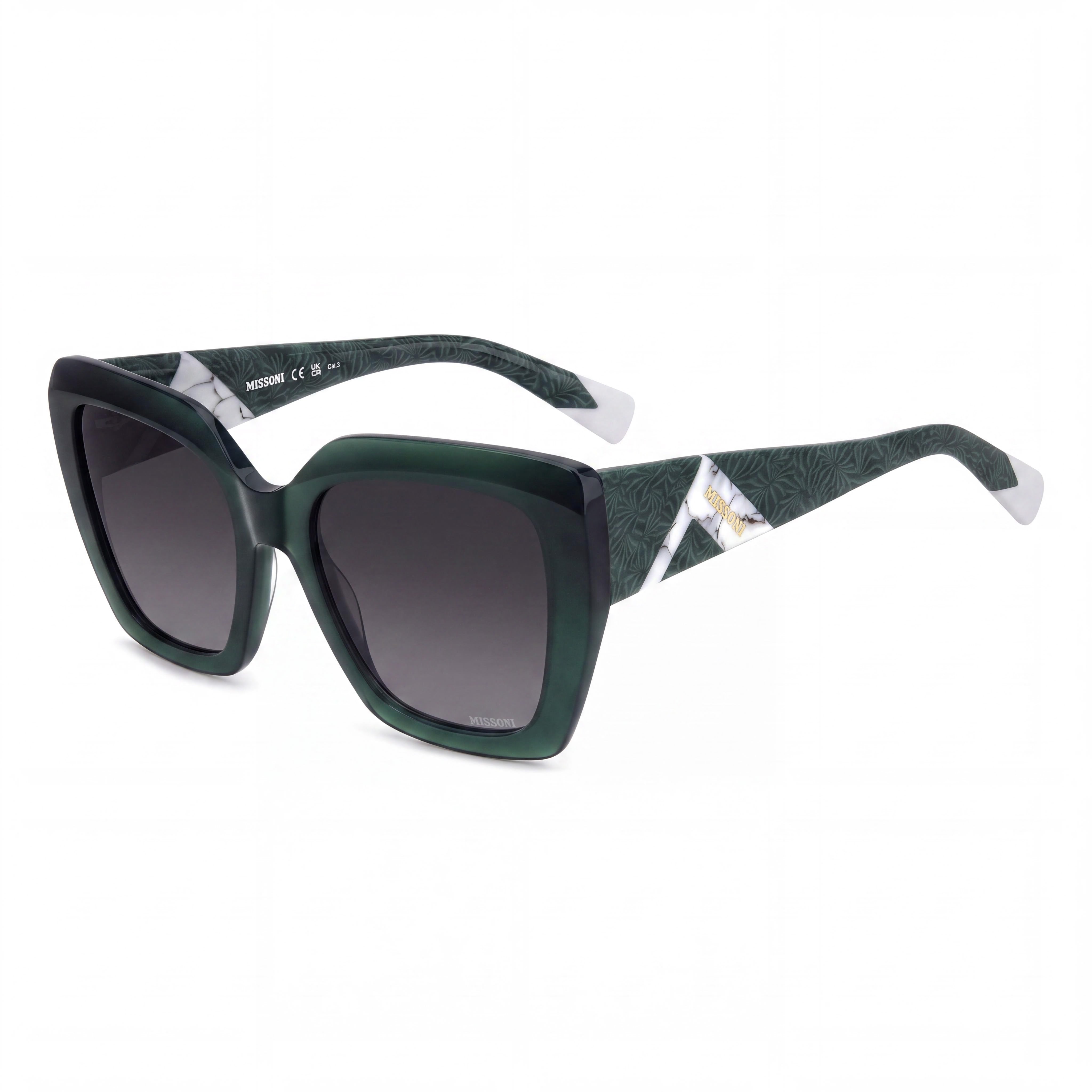 M Missoni Casual. Women's Green/Dark Grey Acetate Non-Polarized Sunglasses 54mm, Photo 1