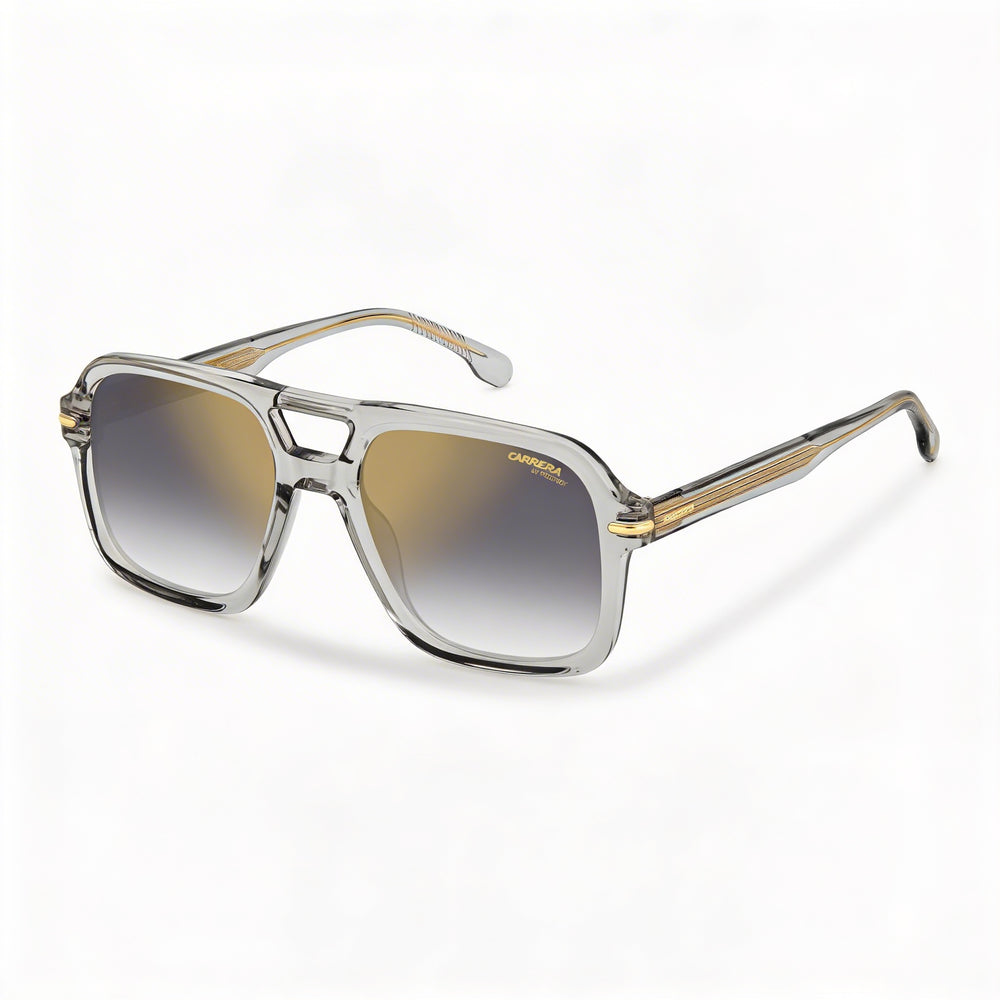 Carrera Signature Unisex Sunglasses featuring Grey Acetate Frame and UV Protected Lenses, 55mm Lens Width